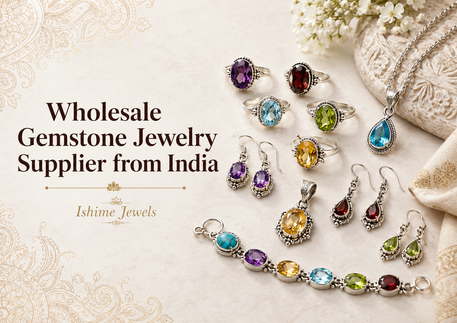 Wholesale Gemstone Jewelry Supplier from India