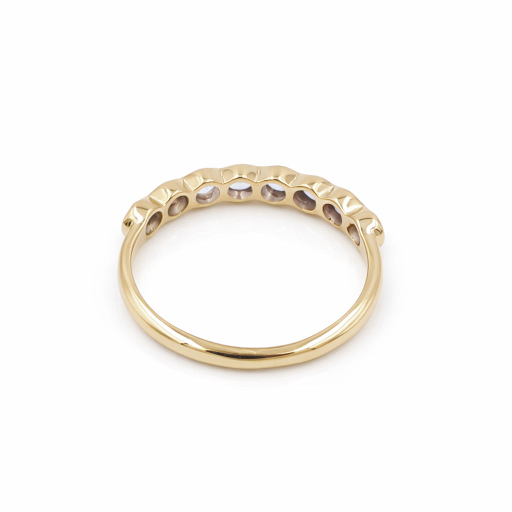 Round Tanzanite Bezel Set Band Ring in 925 Silver