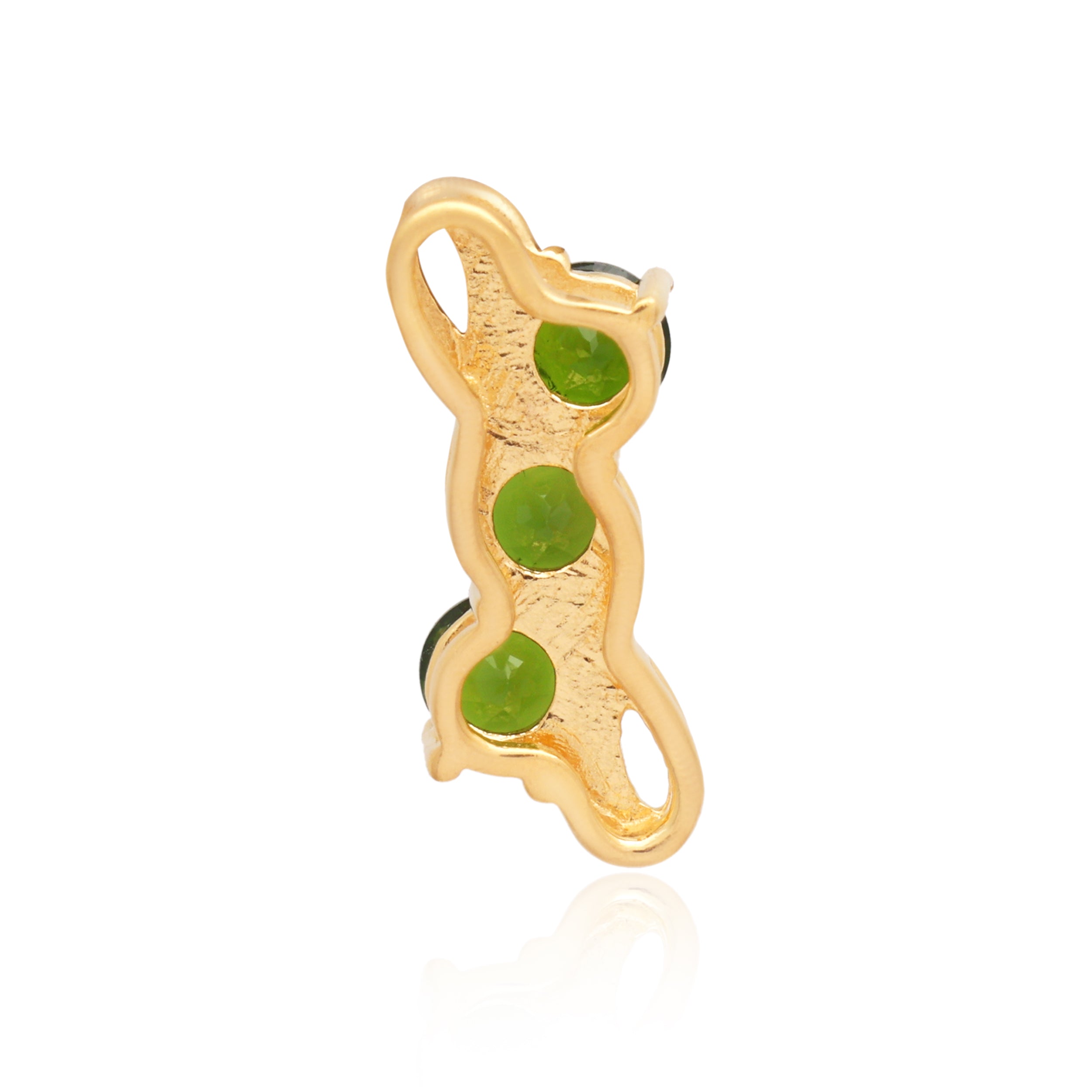 Chrome Diopside Round Pendant with Prong Setting