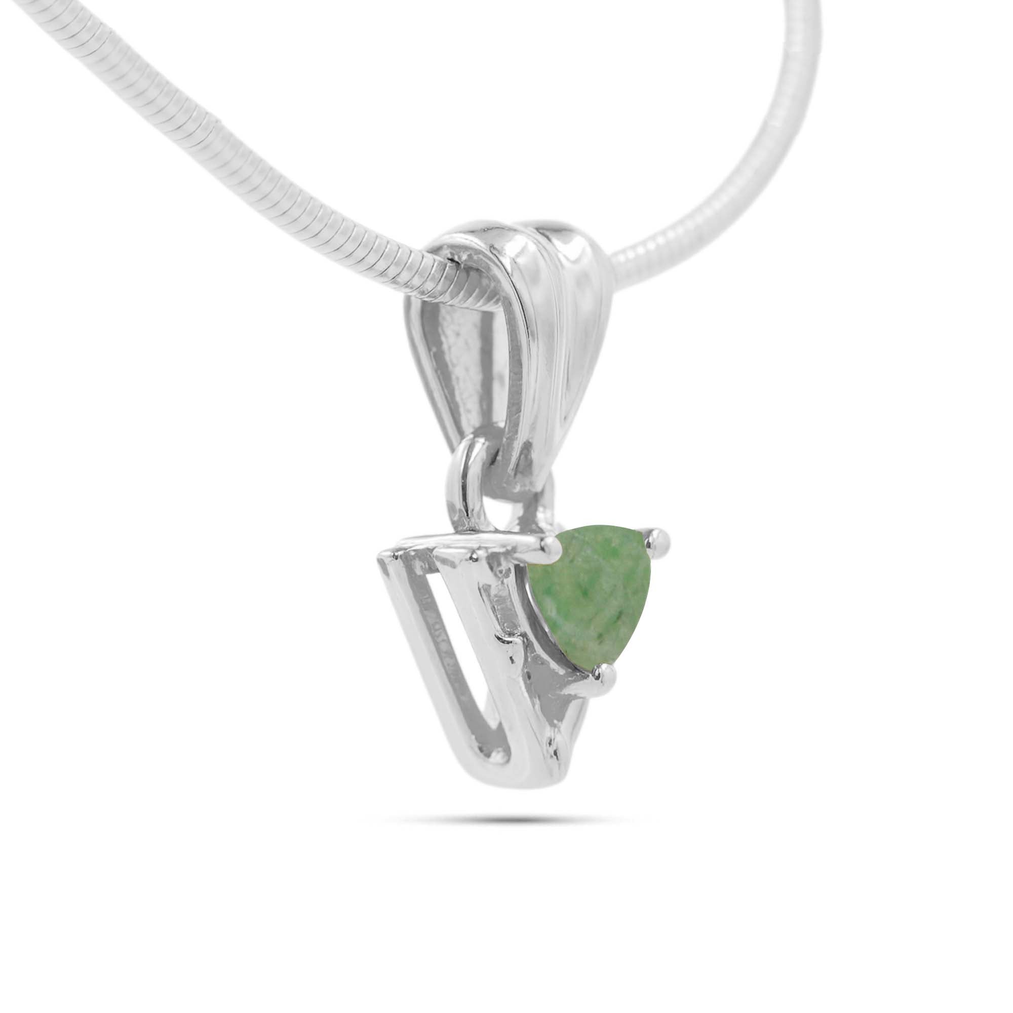 Emerald Pear Pendant with Prong Setting