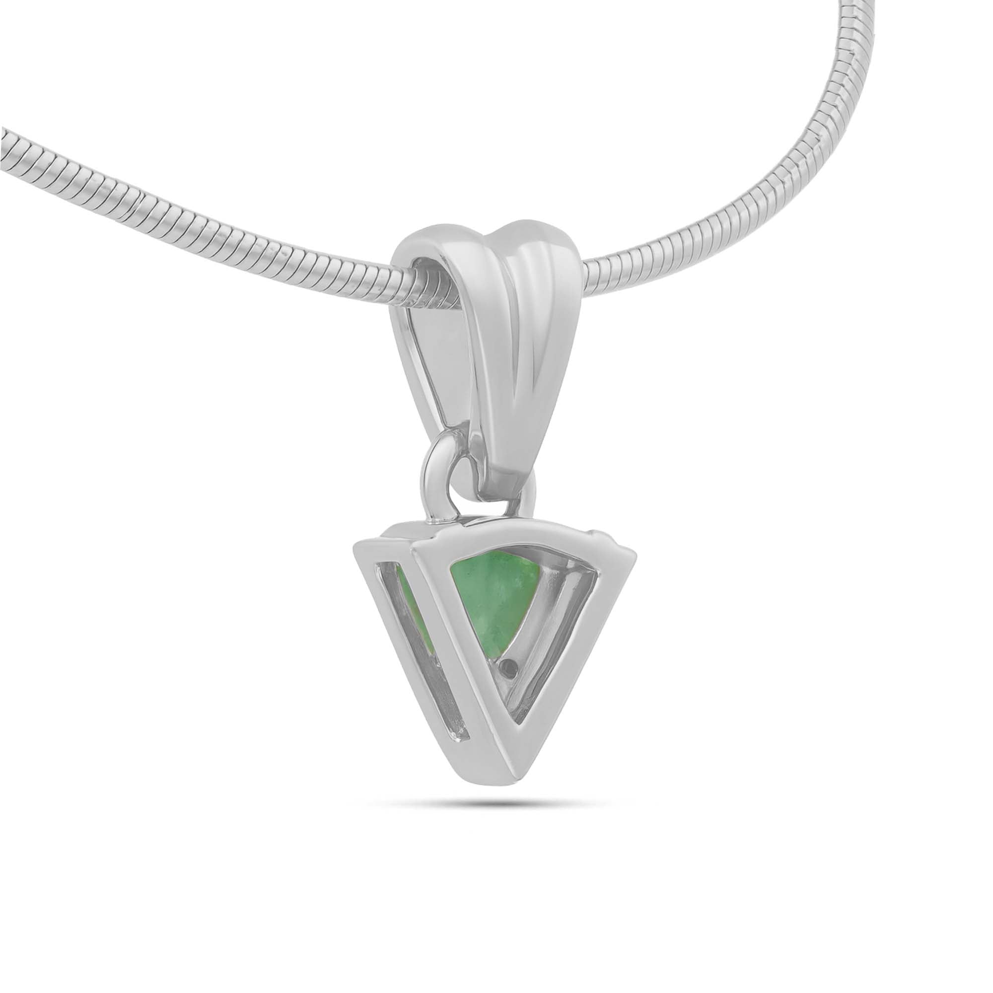 Emerald Pear Pendant with Prong Setting