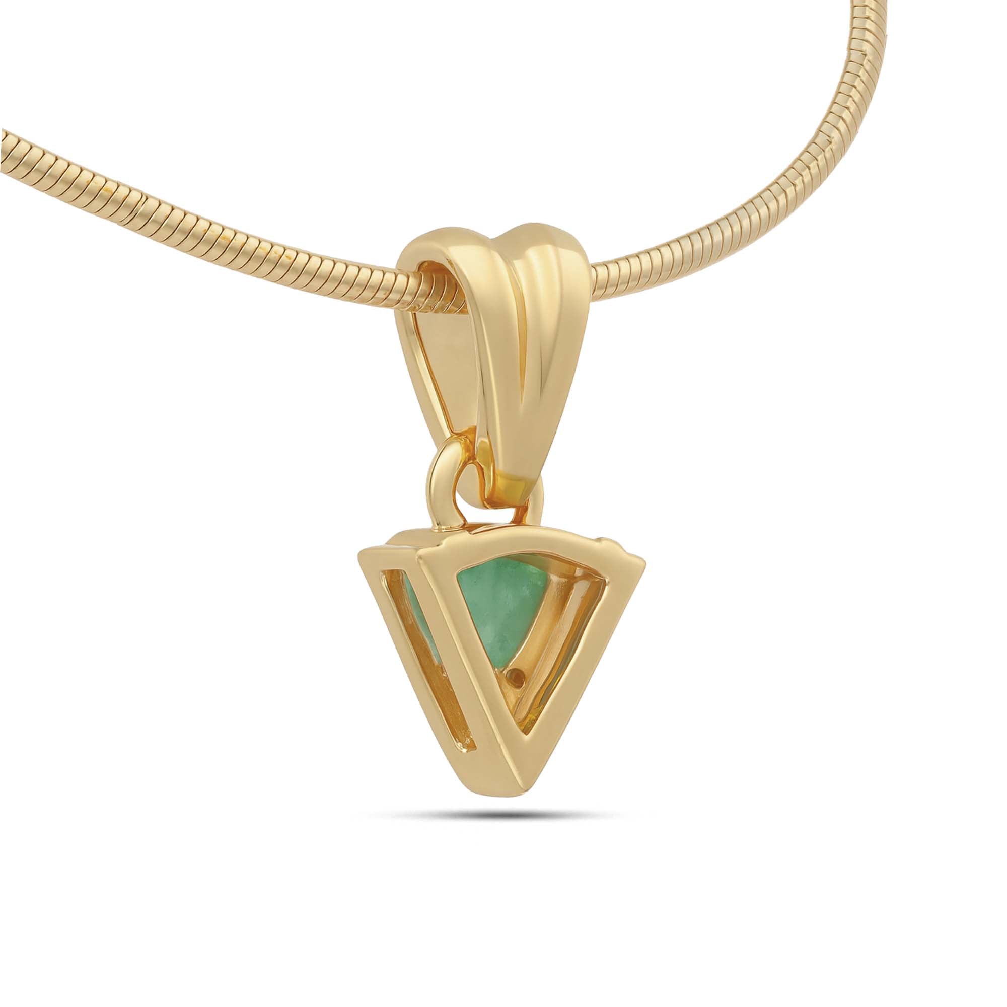 Emerald Pear Pendant with Prong Setting