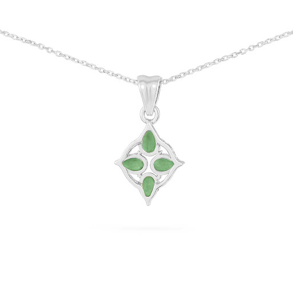 Emerald Pear Pendant with Prong Setting