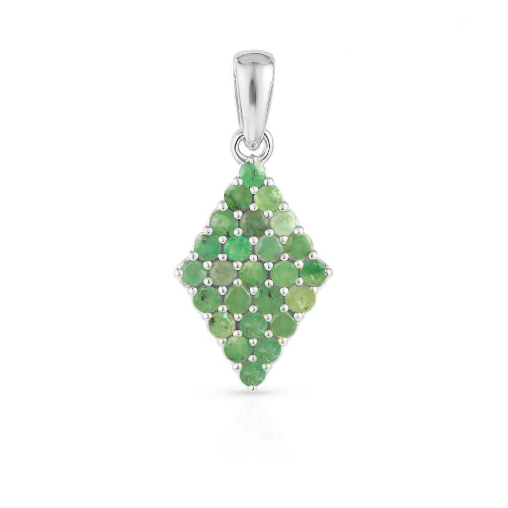Emerald Oval Pendant with Prong Setting