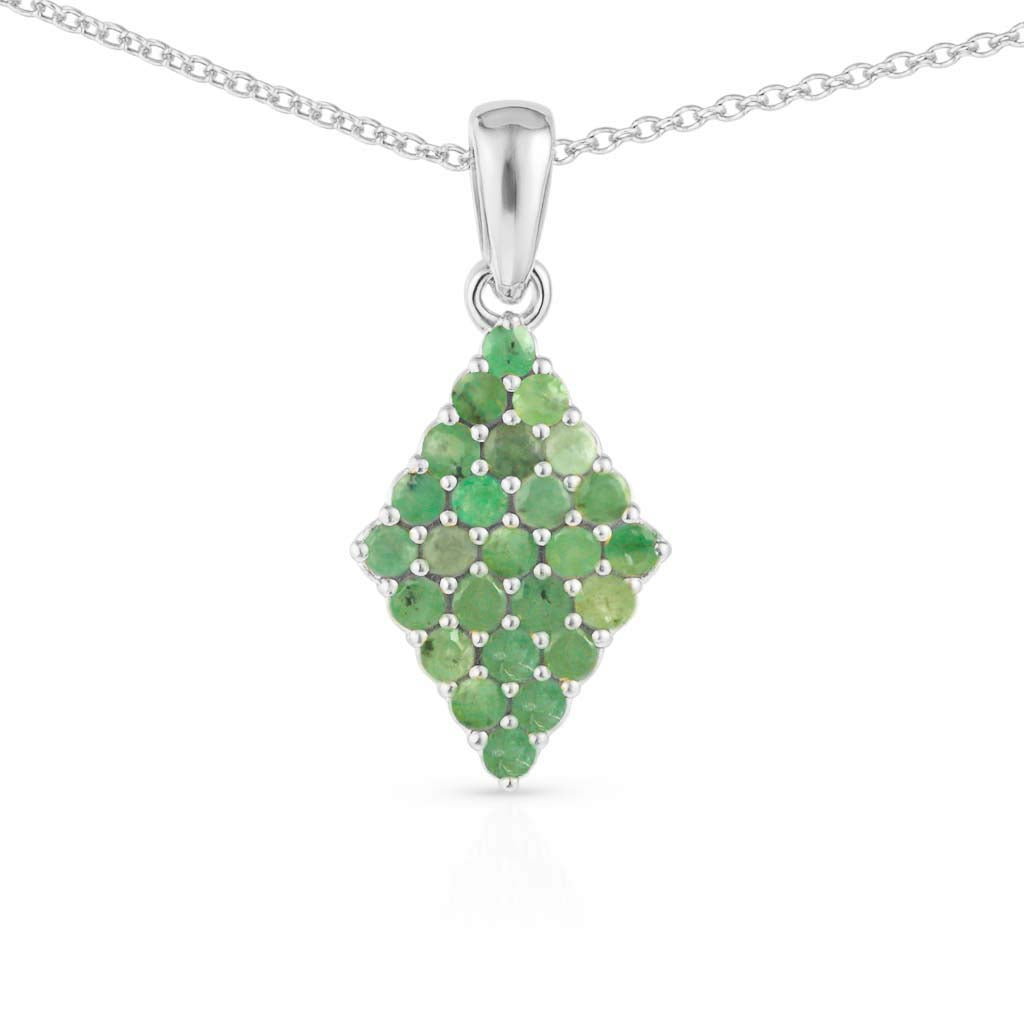 Emerald Oval Pendant with Prong Setting
