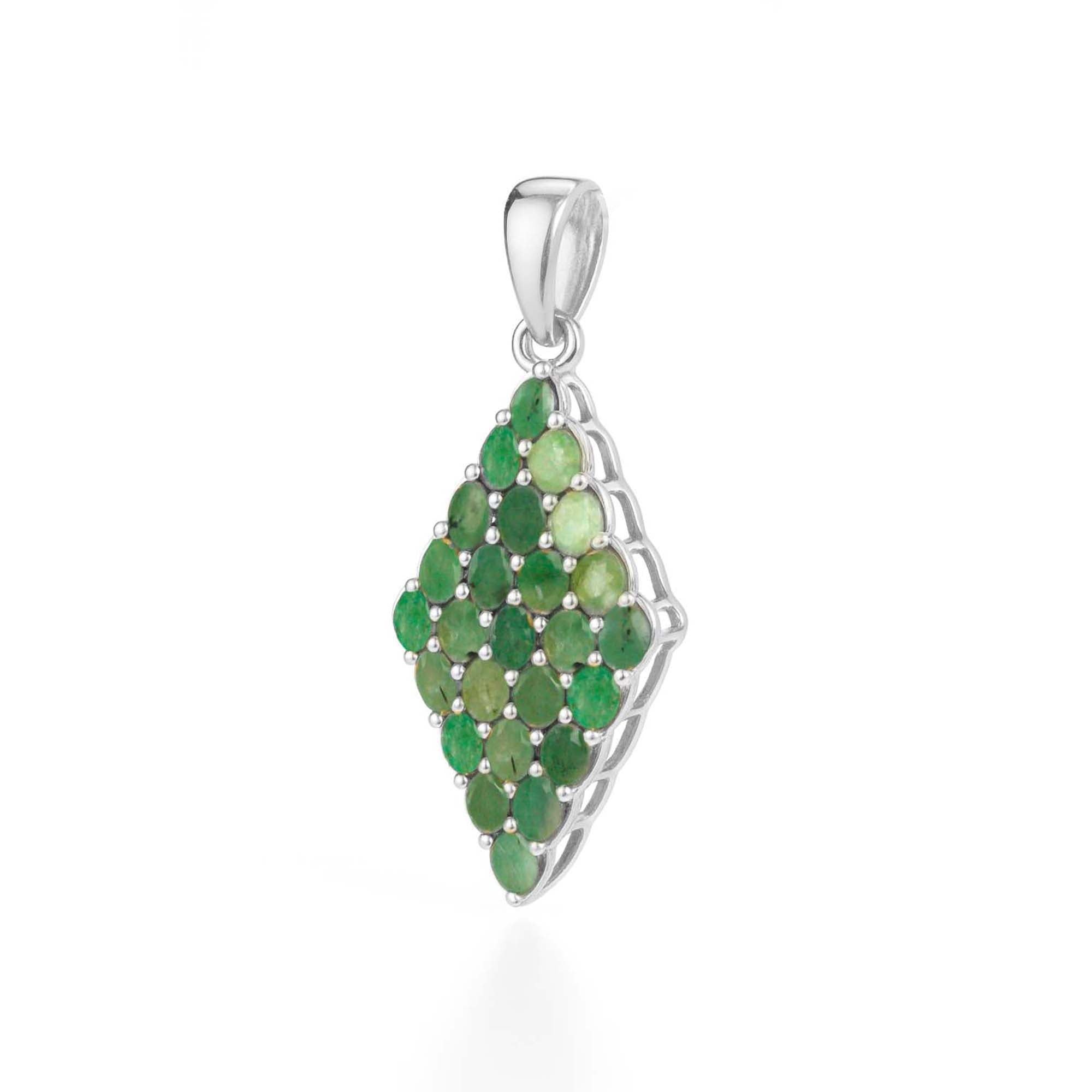 Emerald Oval Pendant with Prong Setting