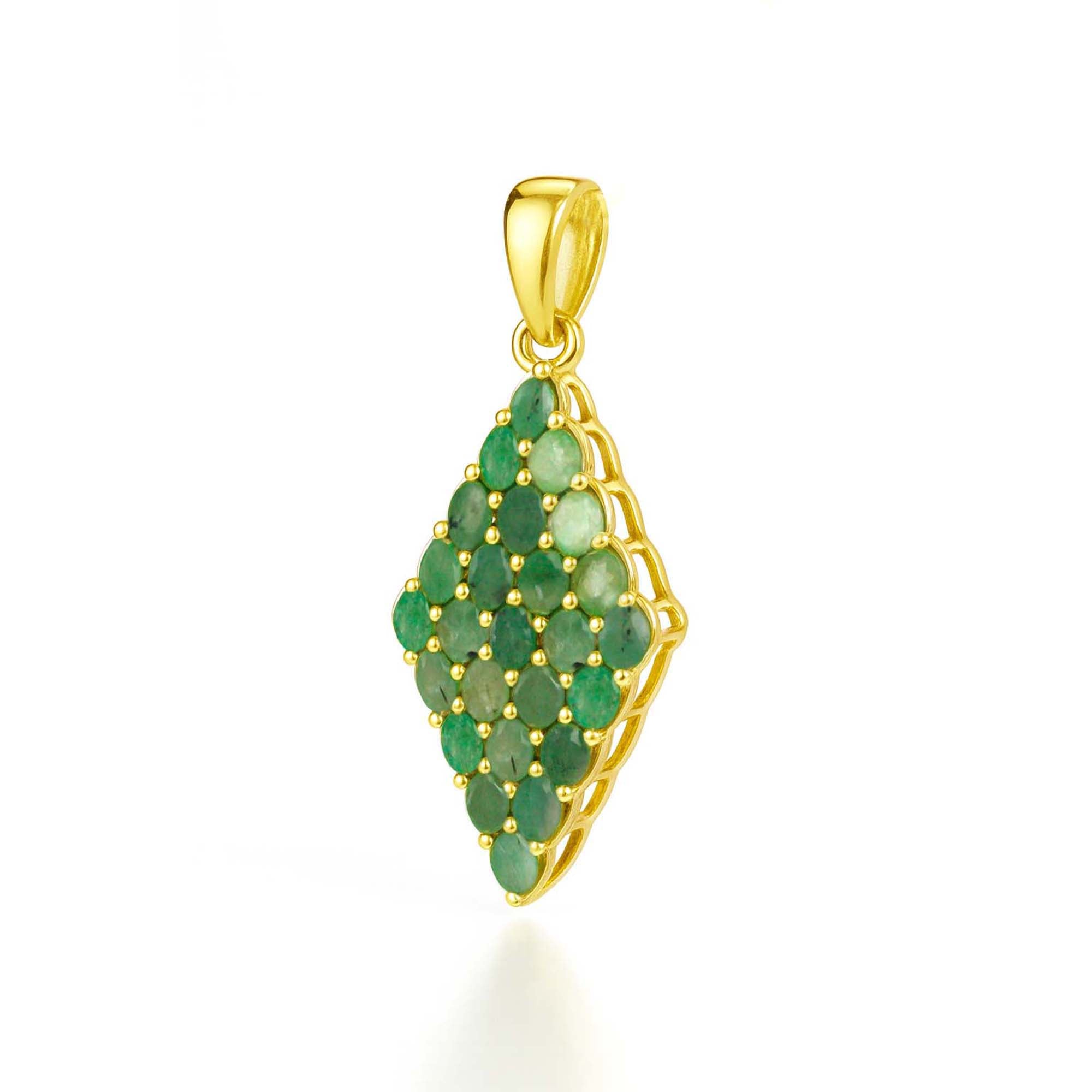 Emerald Oval Pendant with Prong Setting