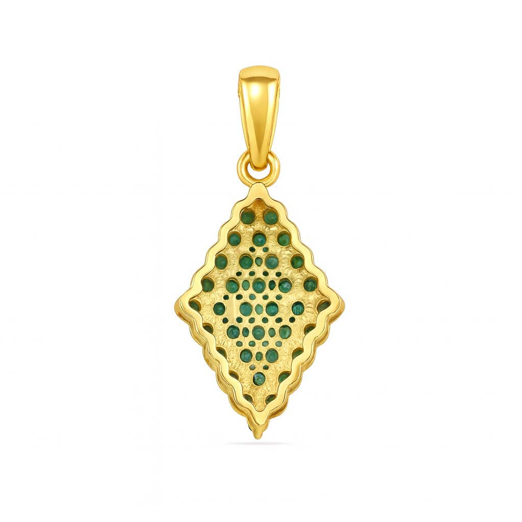 Emerald Oval Pendant with Prong Setting