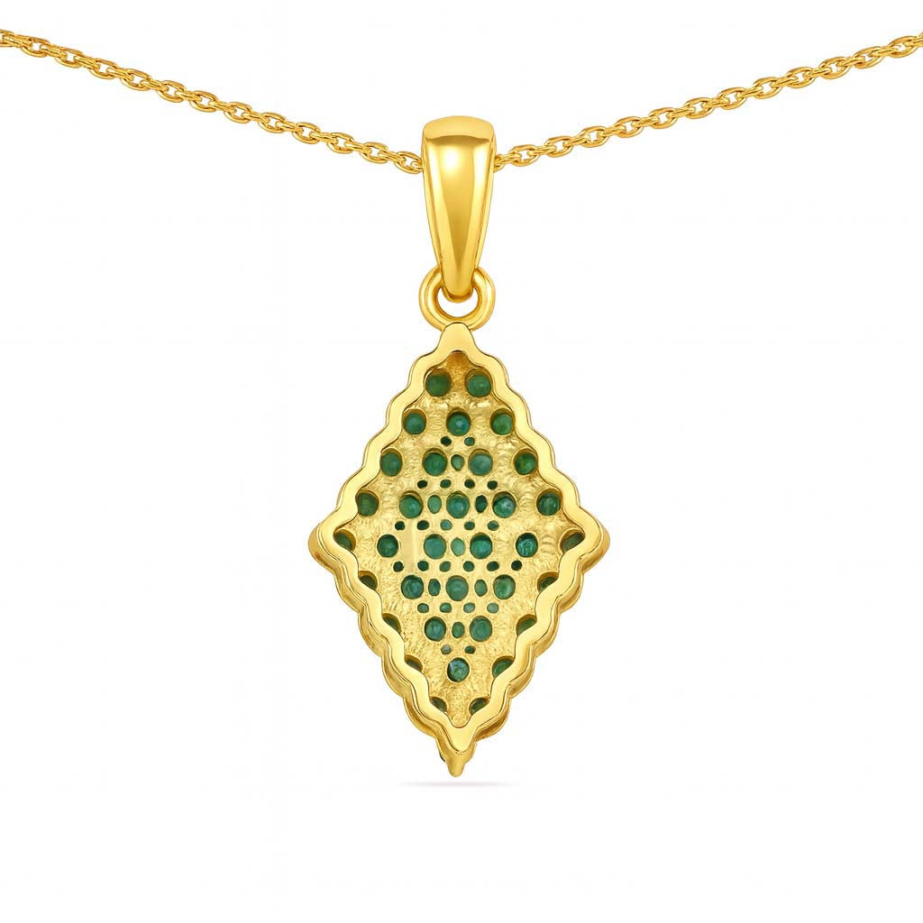 Emerald Oval Pendant with Prong Setting