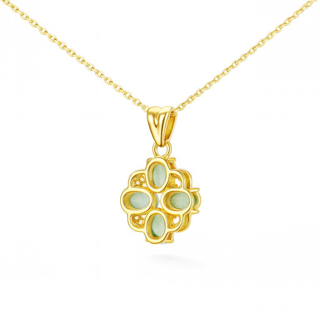 Emerald Oval Pendant with Prong Setting