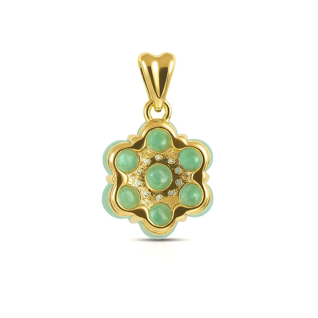 Emerald Round Pendant with Prong Setting