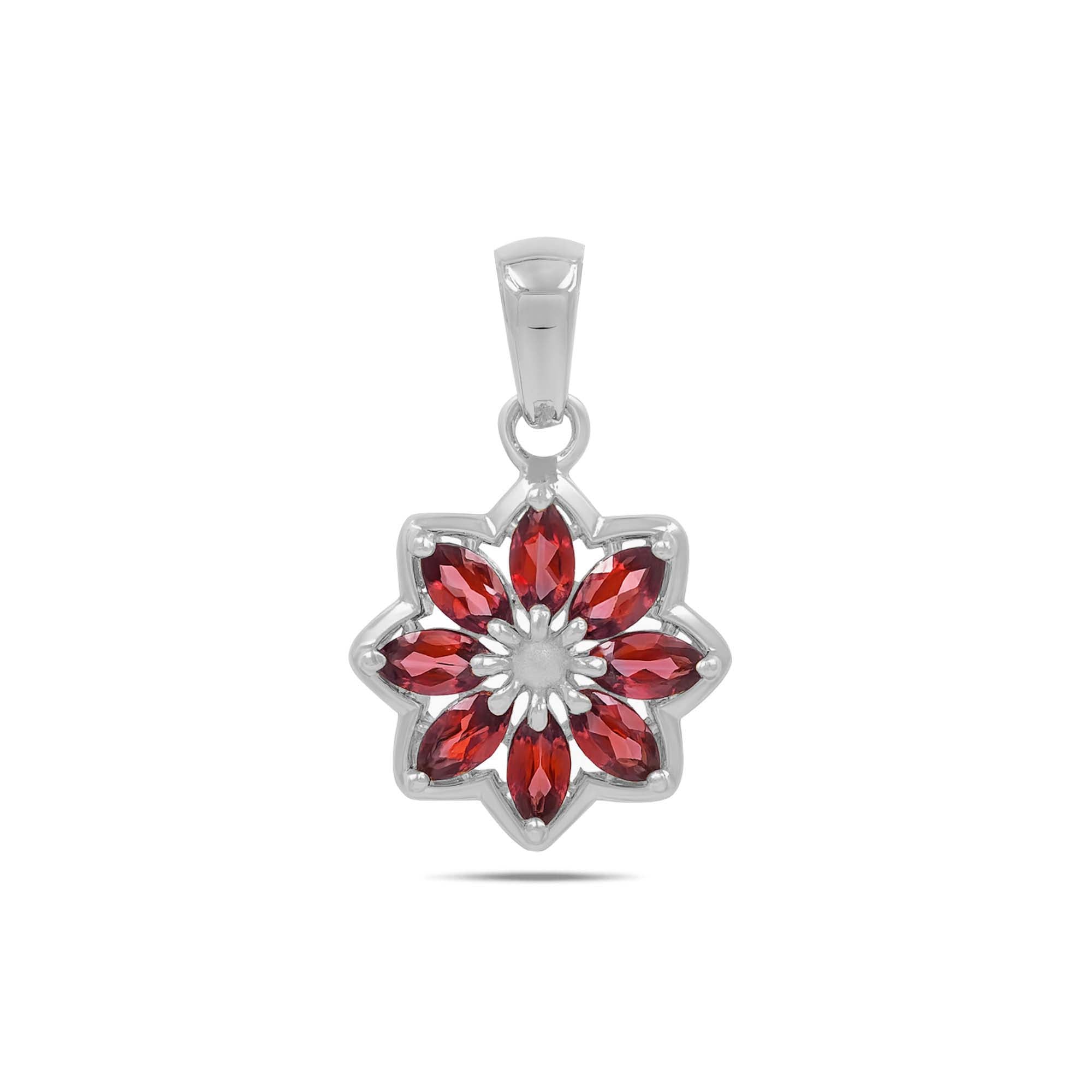 Garnet Pendant Marquise with Prong Setting