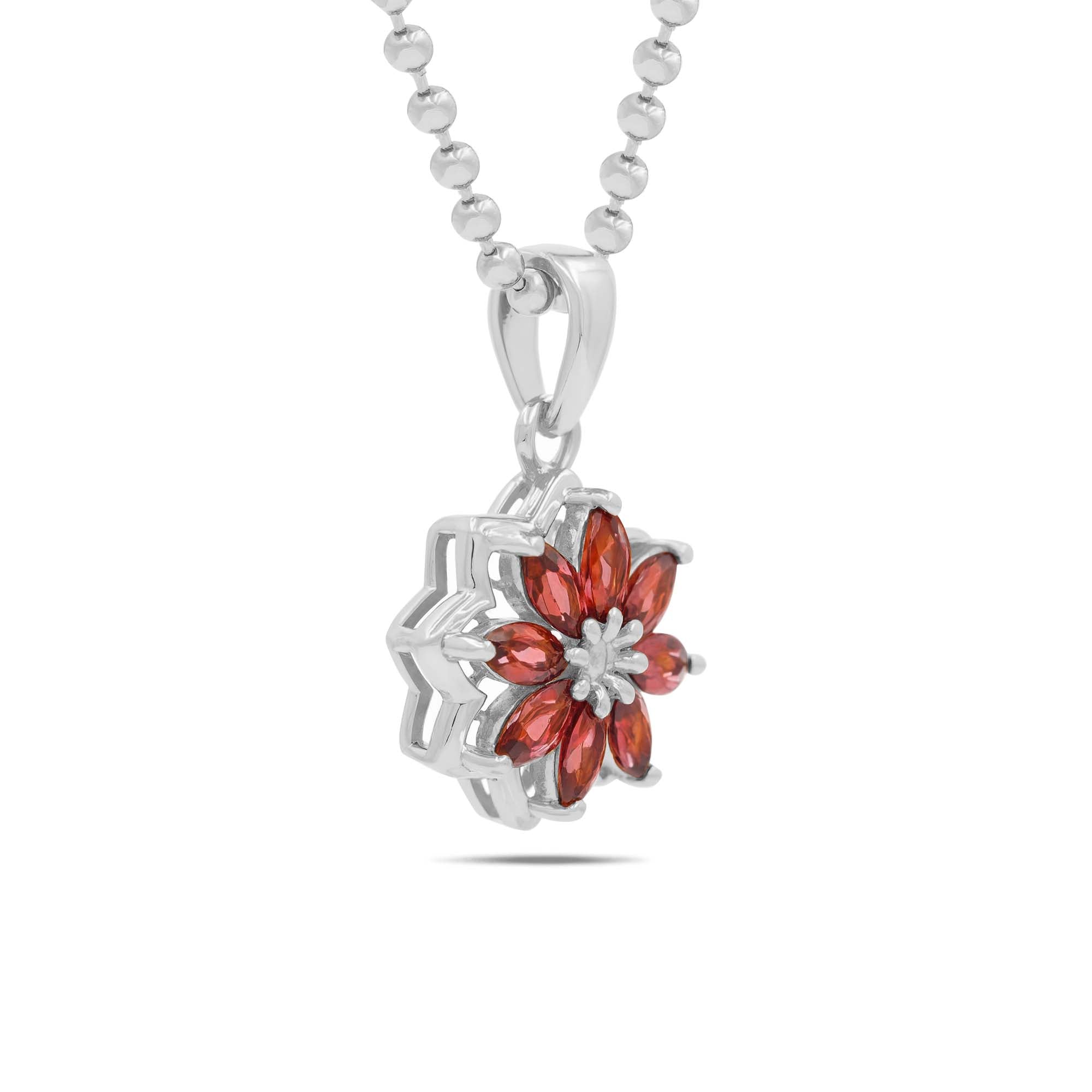 Garnet Pendant Marquise with Prong Setting