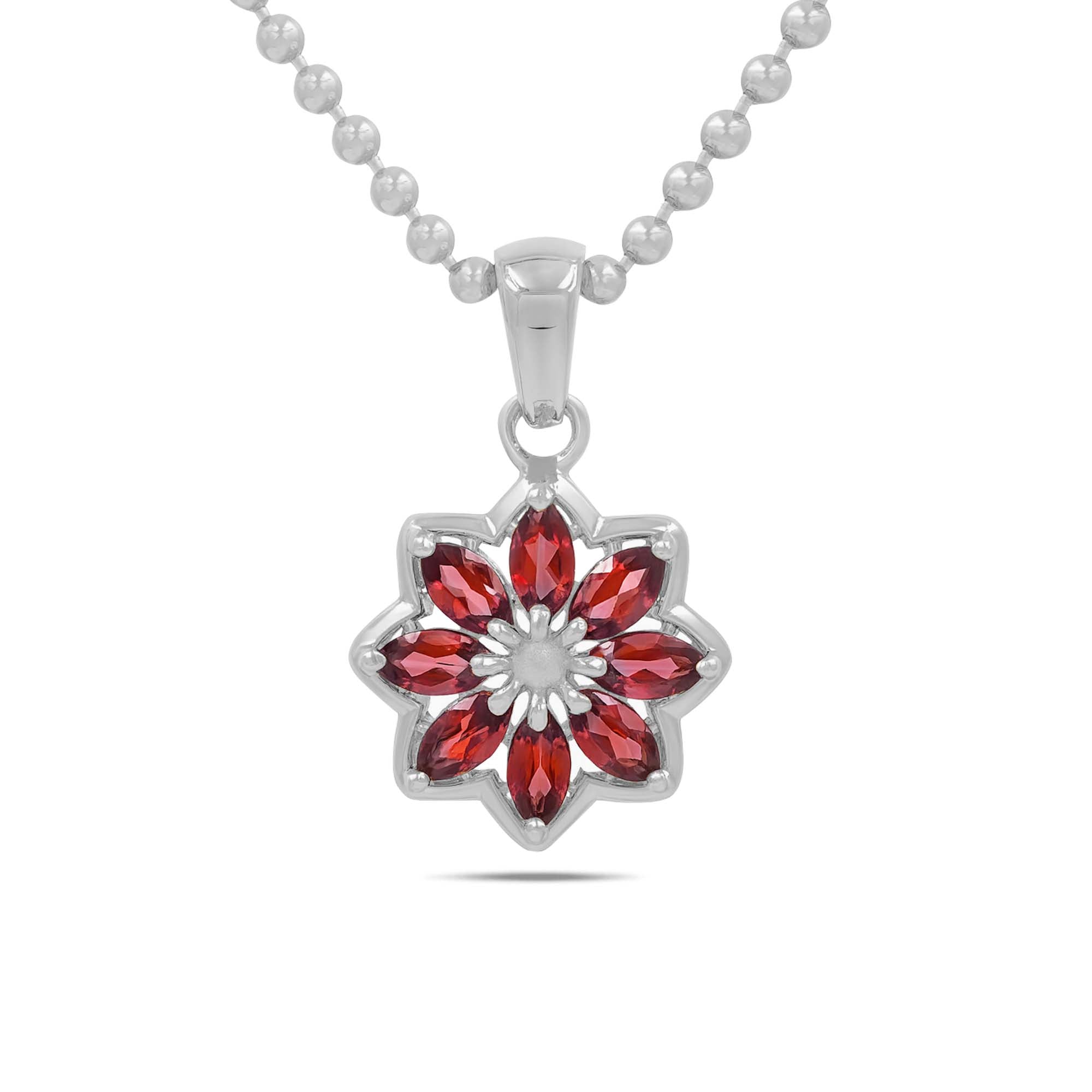 Garnet Pendant Marquise with Prong Setting