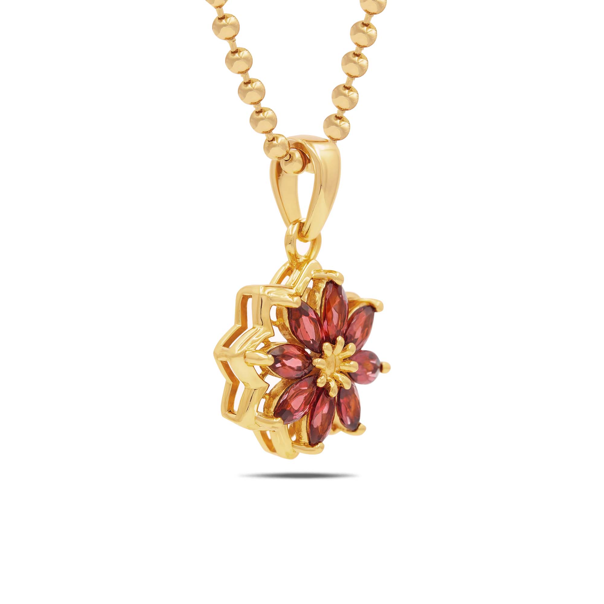 Garnet Pendant Marquise with Prong Setting