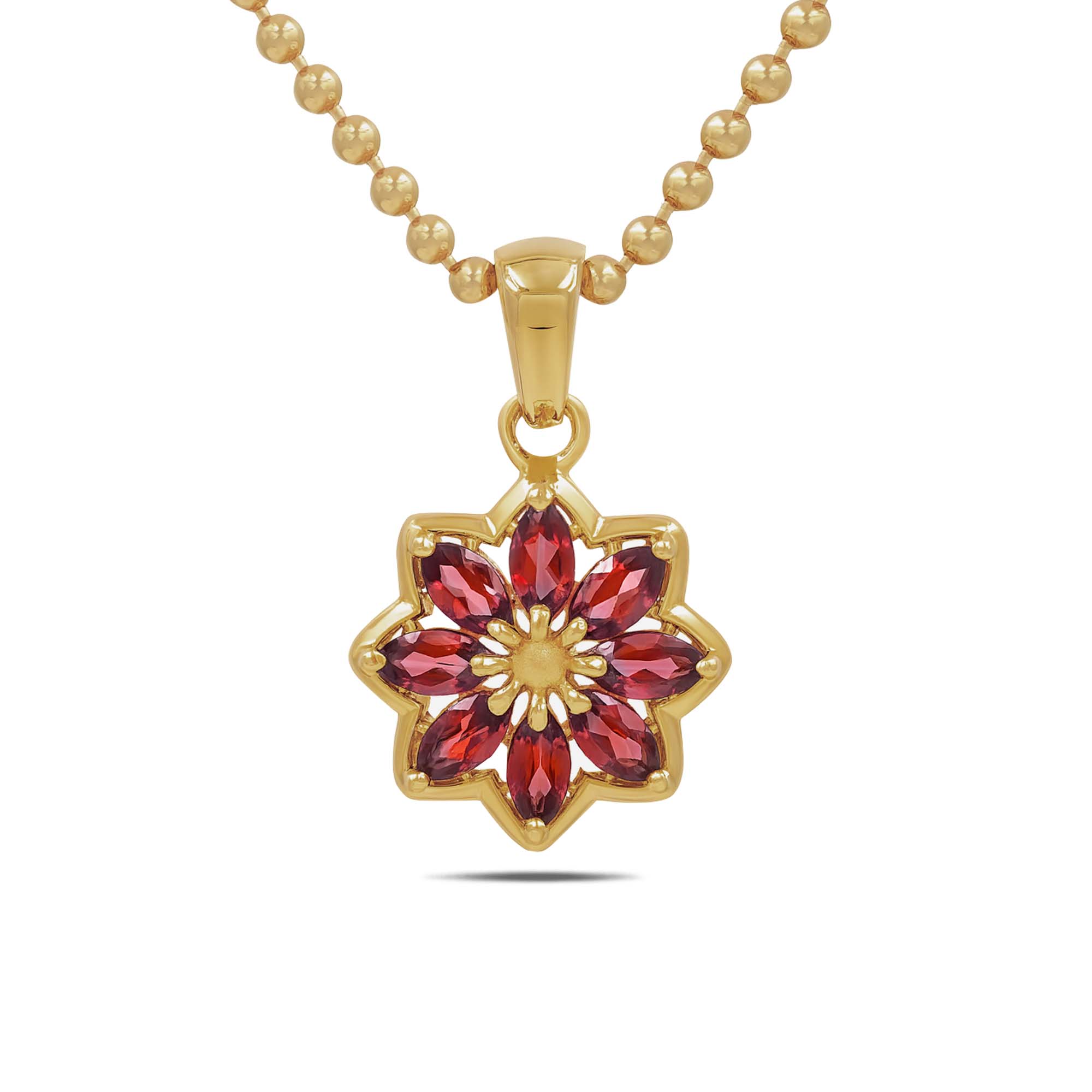 Garnet Pendant Marquise with Prong Setting
