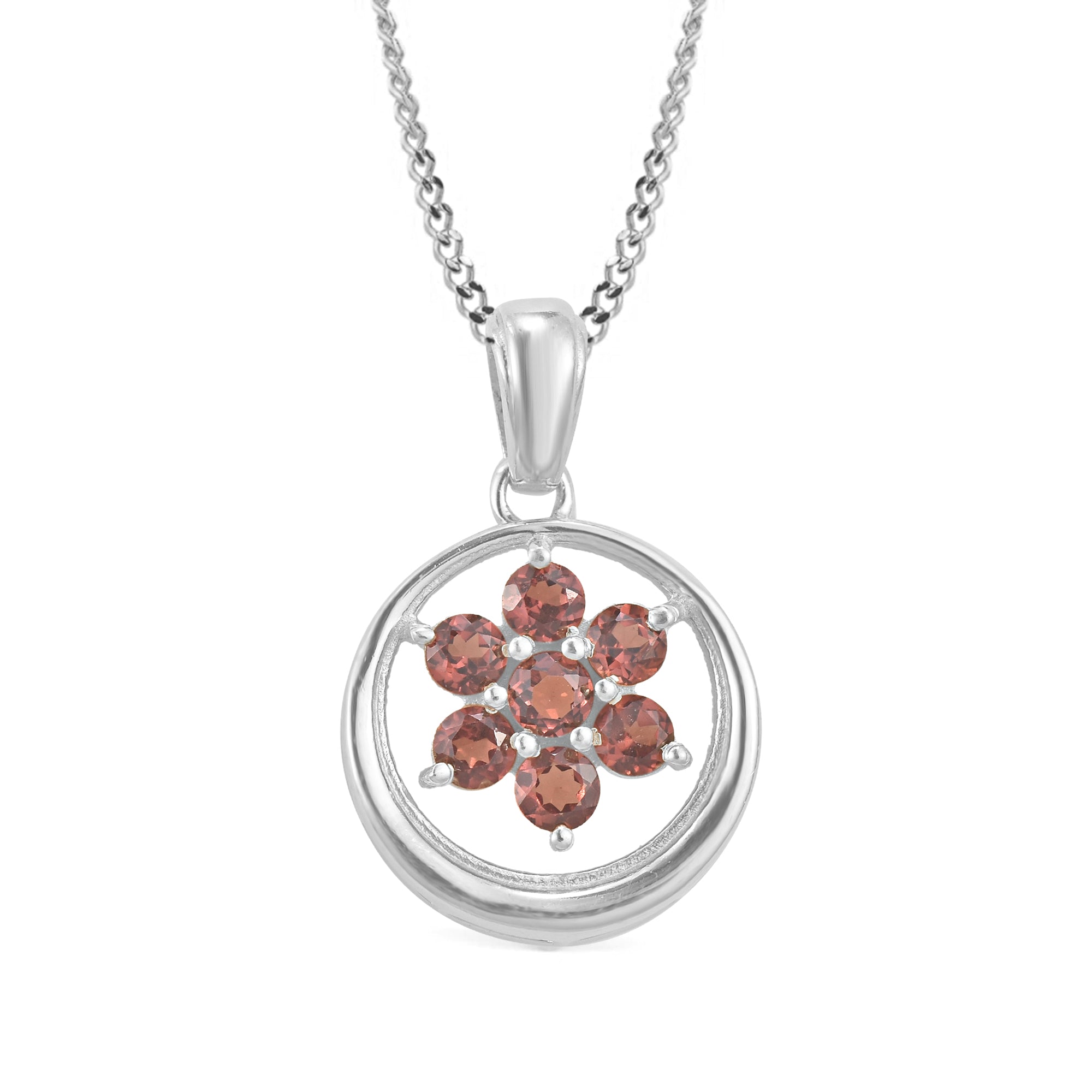 Garnet Pendant Round with Prong Setting