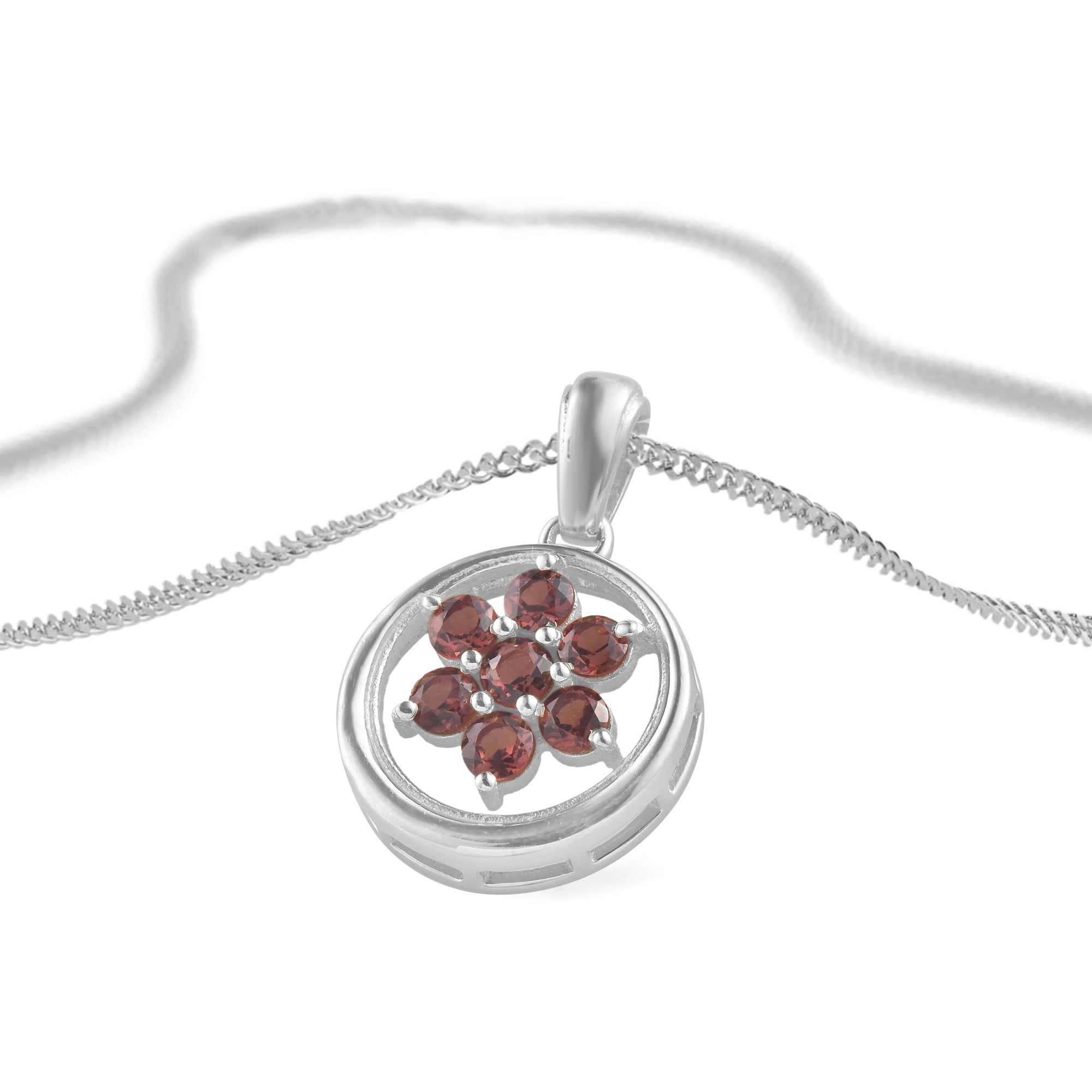 Garnet Pendant Round with Prong Setting