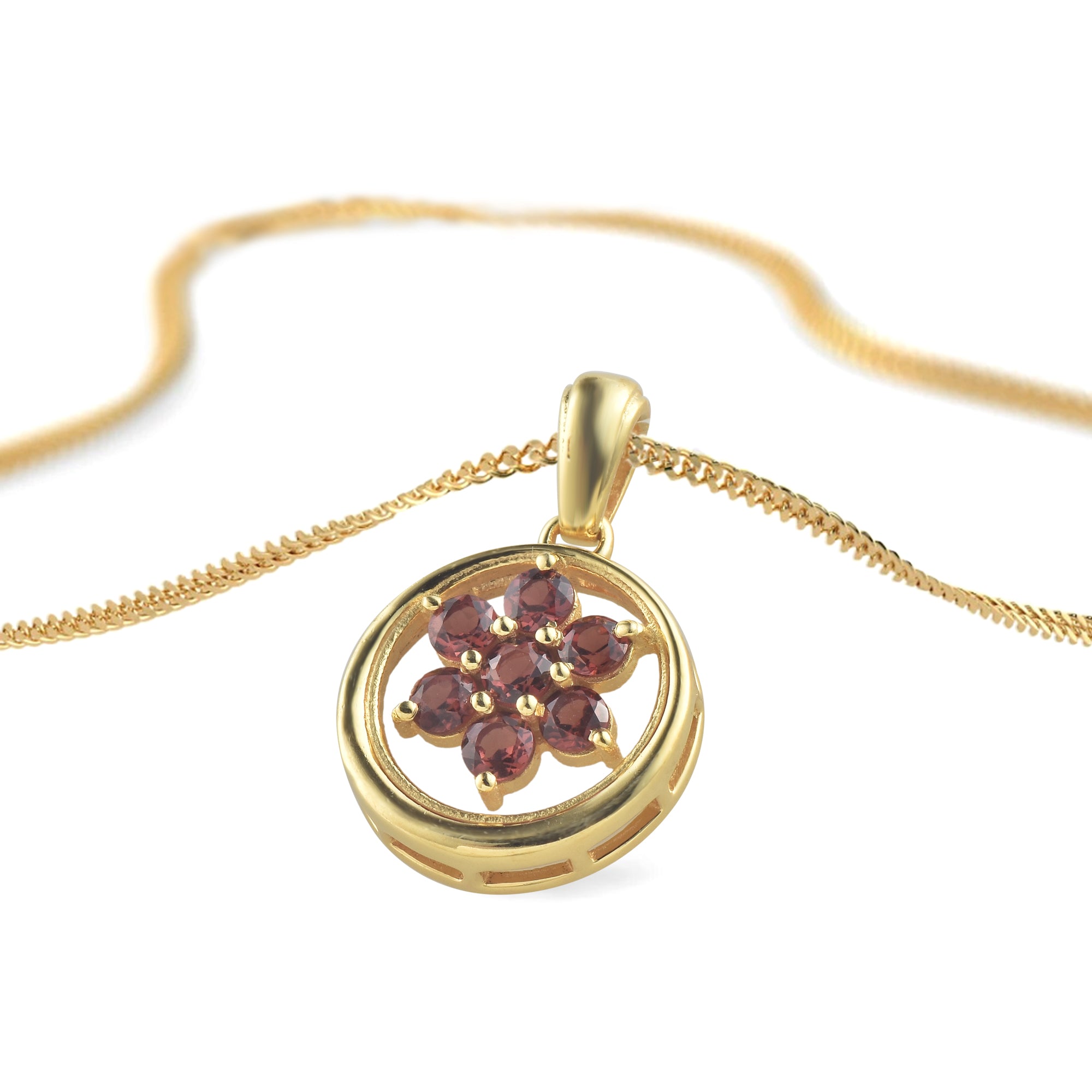 Garnet Pendant Round with Prong Setting