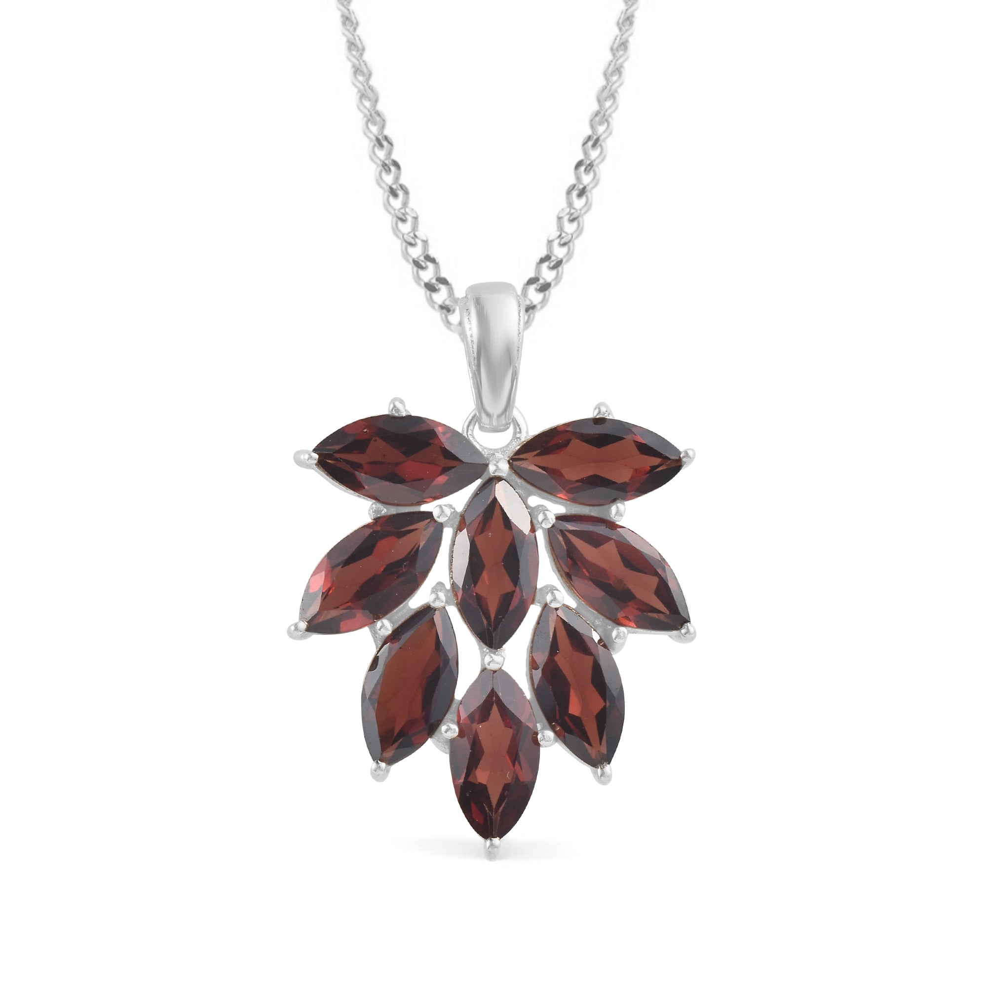 Garnet Marquise Pendant with Prong Setting