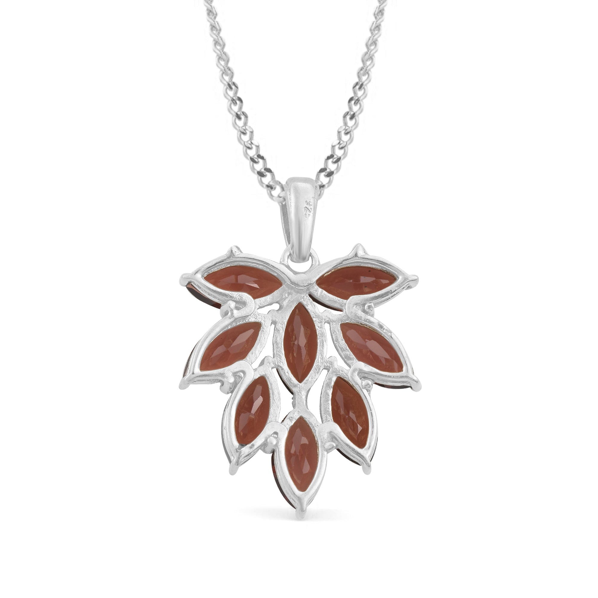 Garnet Marquise Pendant with Prong Setting