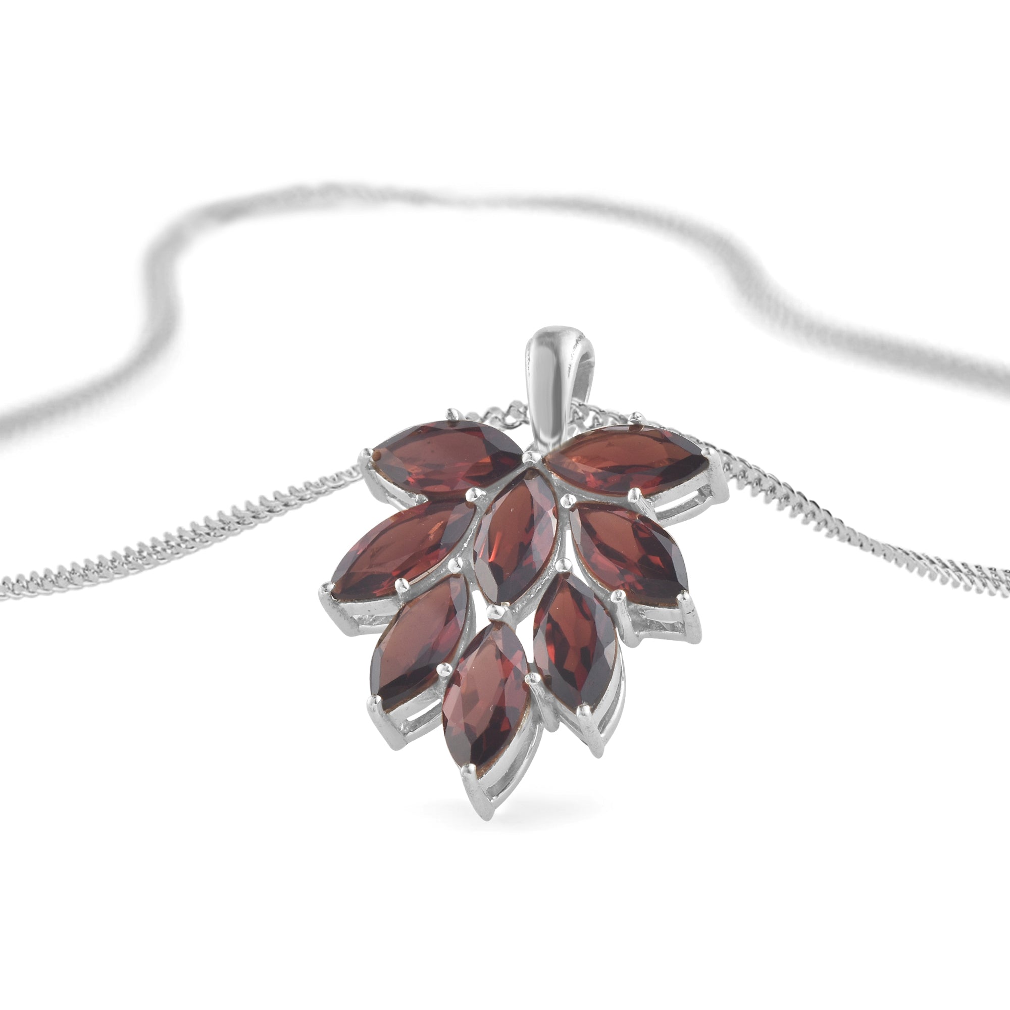 Garnet Marquise Pendant with Prong Setting