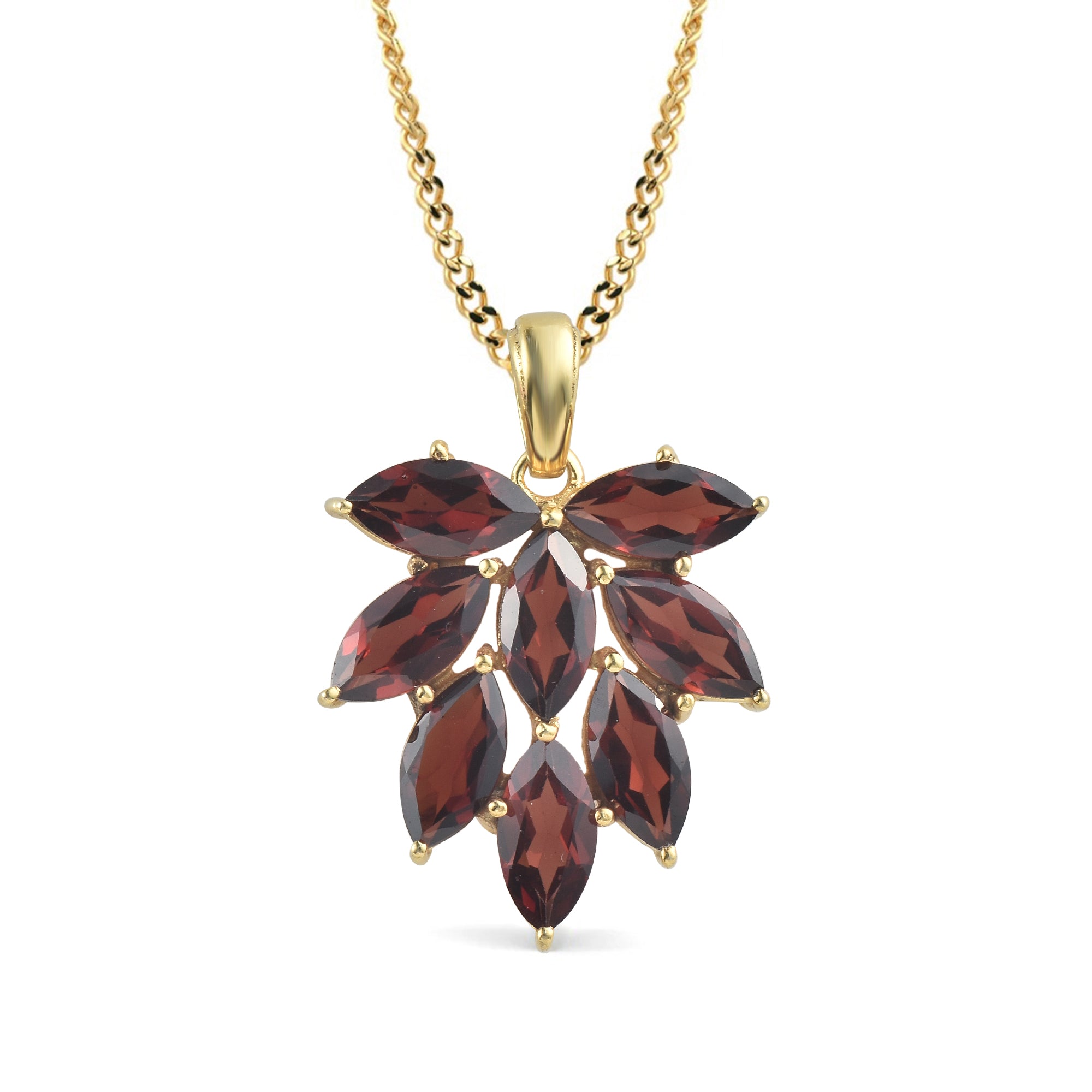 Garnet Marquise Pendant with Prong Setting