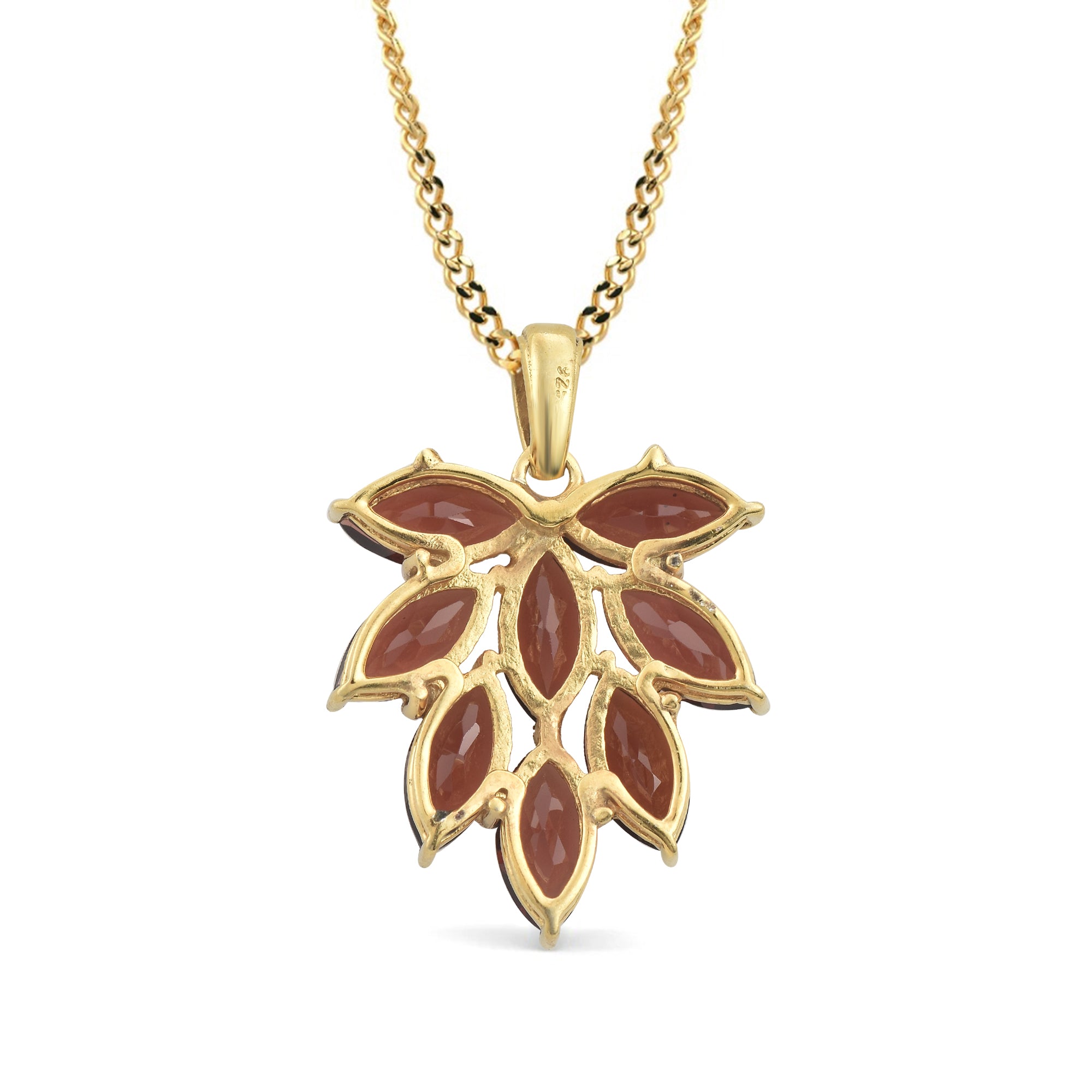 Garnet Marquise Pendant with Prong Setting