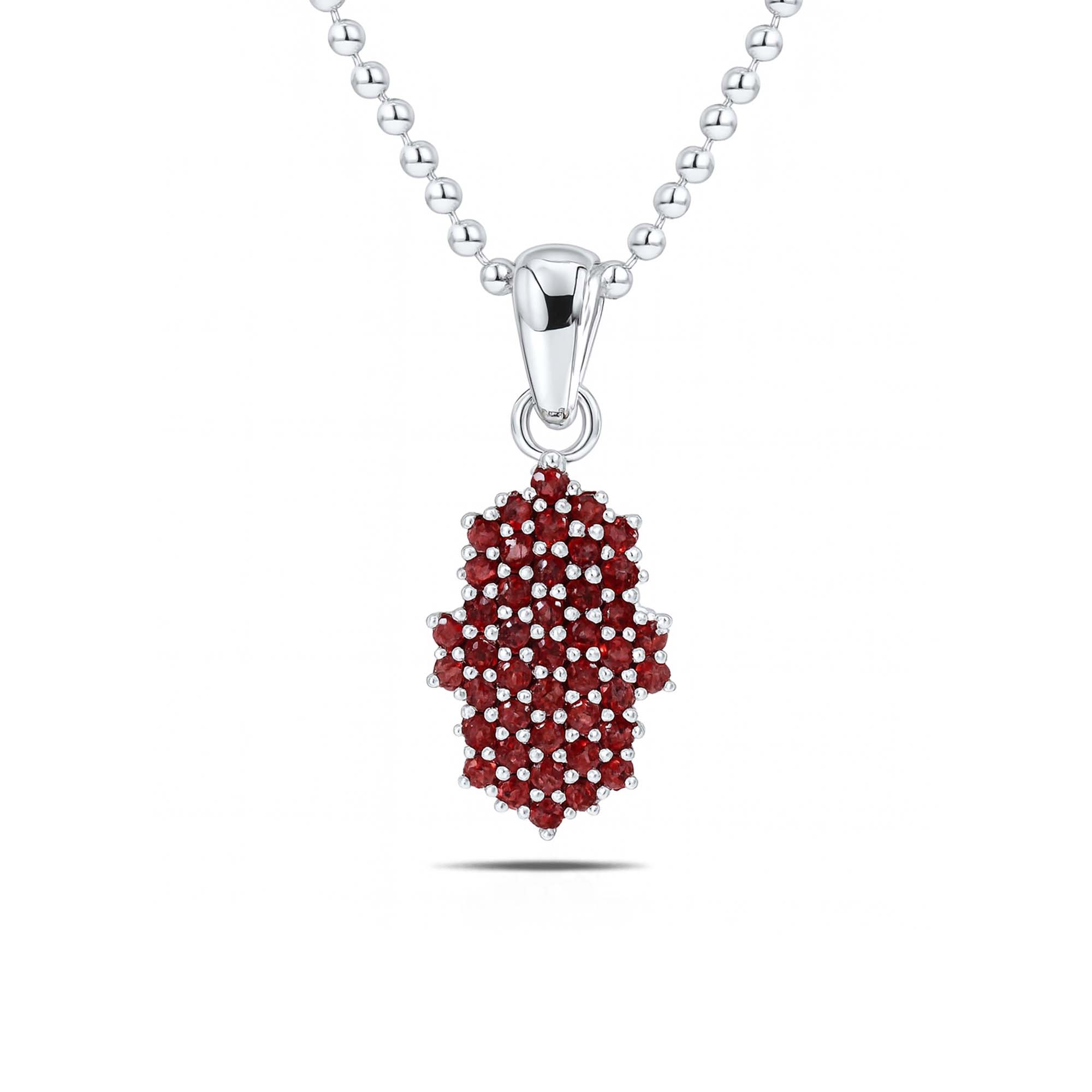 Garnet Pendant Round with Prong Setting