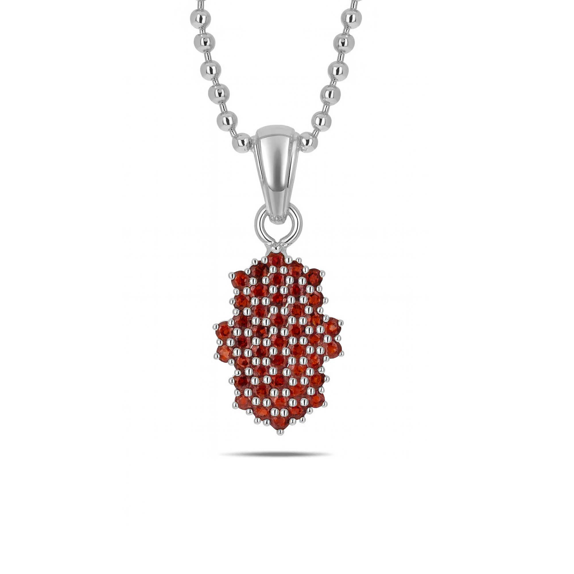 Garnet Pendant Round with Prong Setting