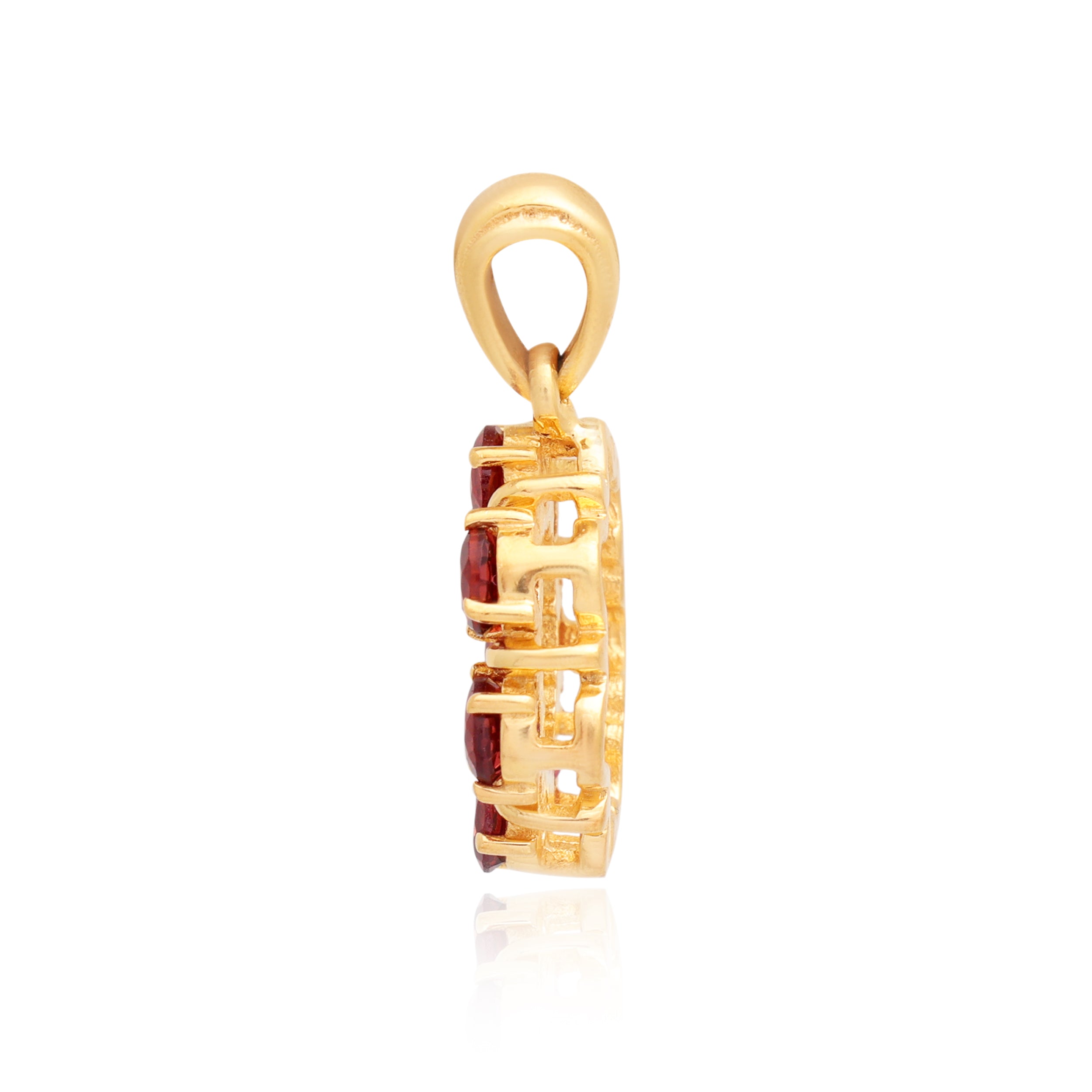 Garnet Pendant Round with Prong Setting