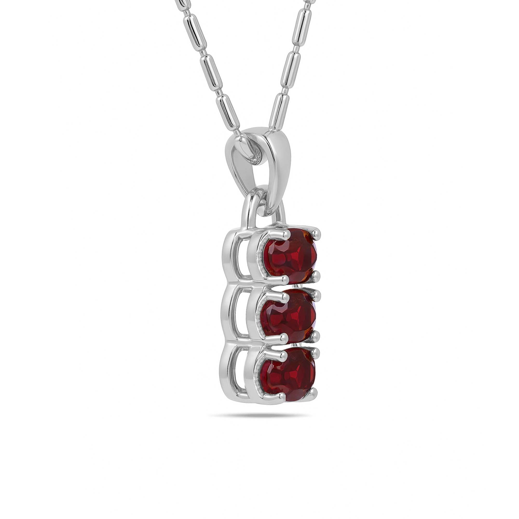 Garnet Pendant Oval with Prong Setting