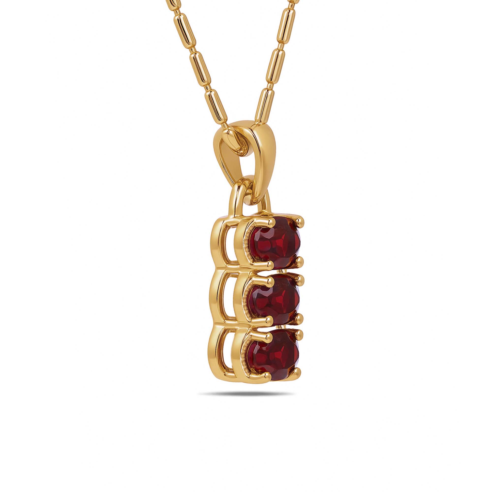 Garnet Pendant Oval with Prong Setting