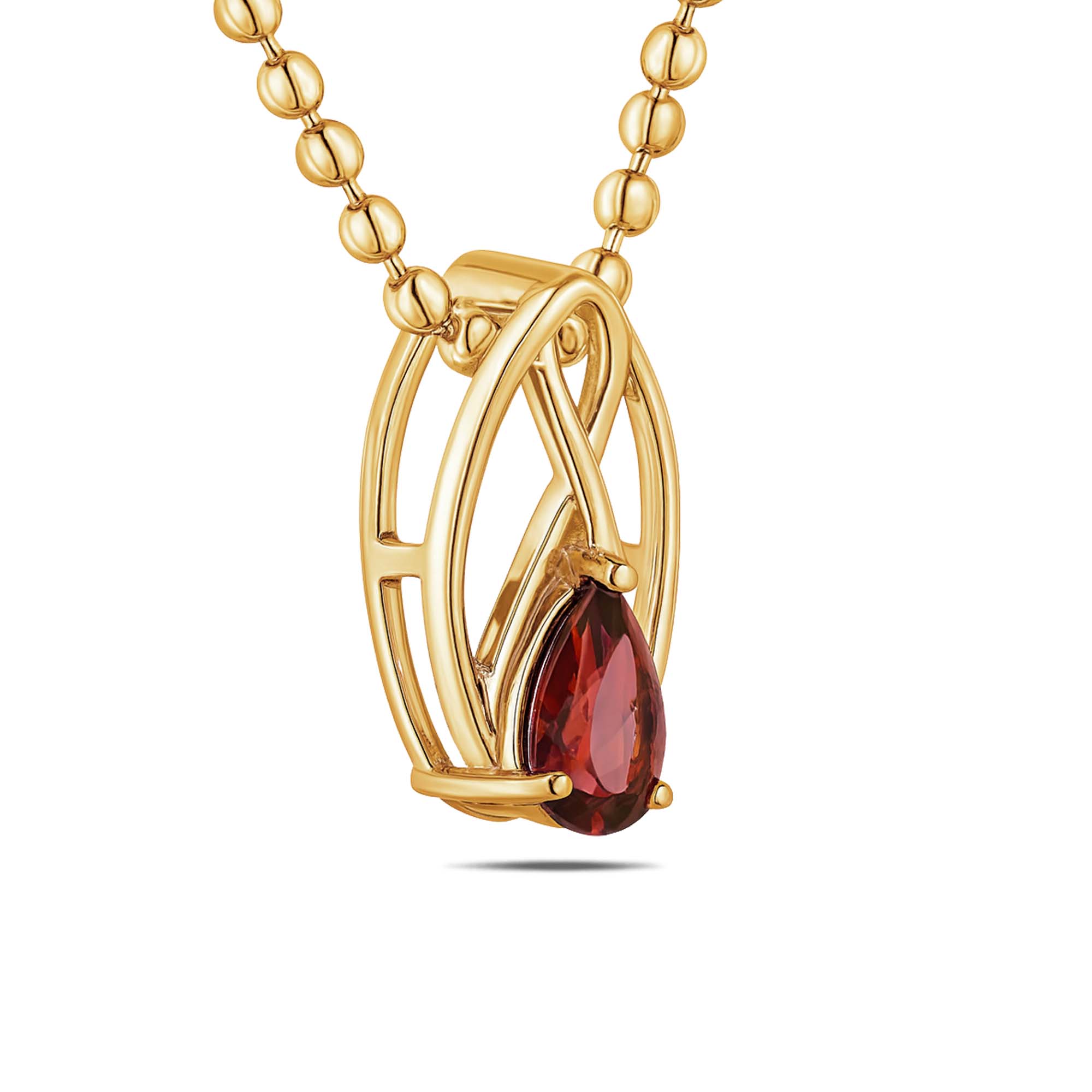Garnet Pendant Pear with Prong Setting