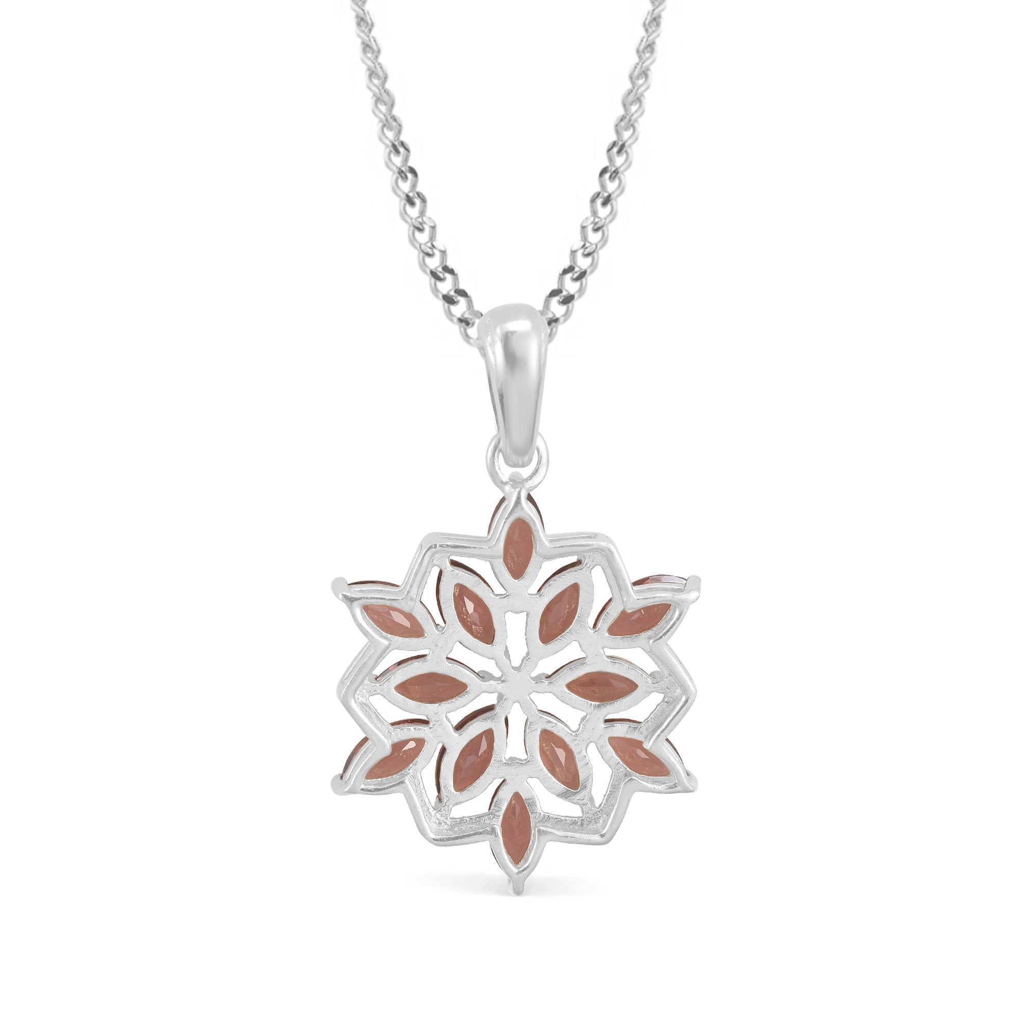 Garnet Marquise Pendant with Prong Setting