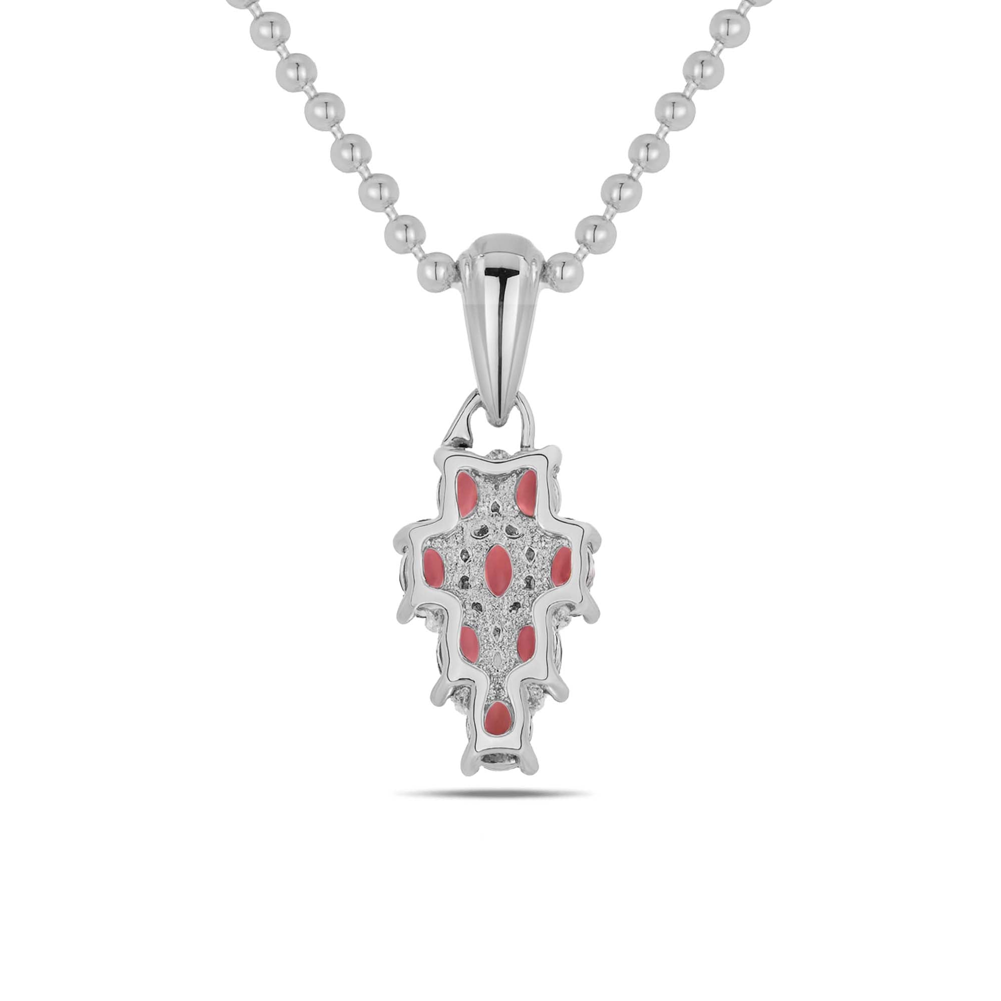 Garnet Oval Pendant with Prong Setting