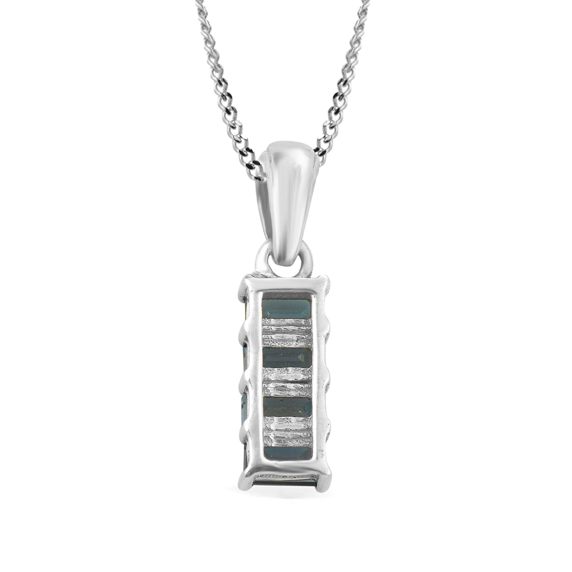 London Blue Topaz Octagon Pendant with Prong Setting