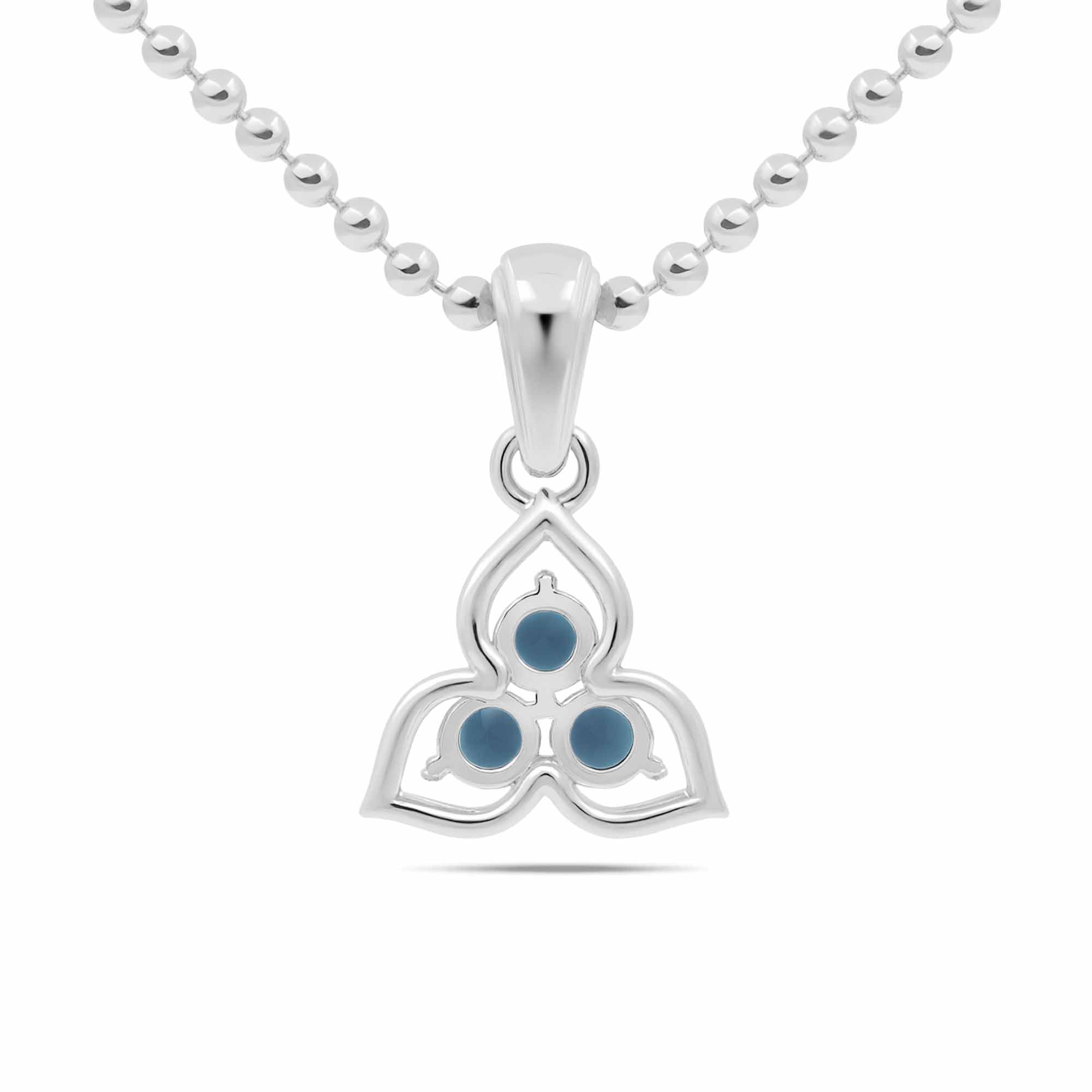 London Blue Topaz Round Pendant with Prong Setting