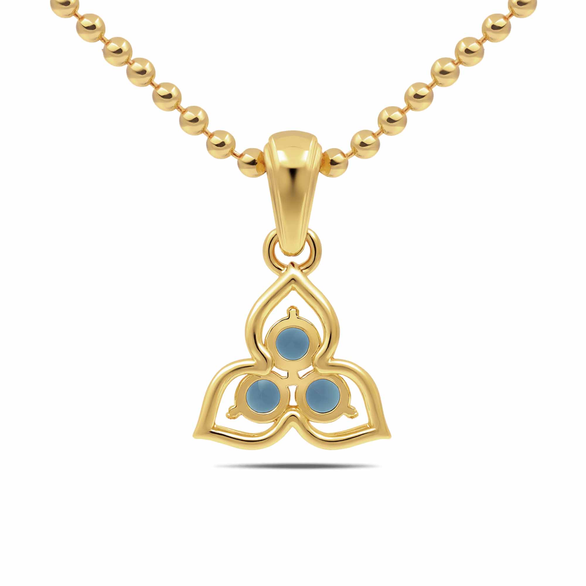 London Blue Topaz Round Pendant with Prong Setting