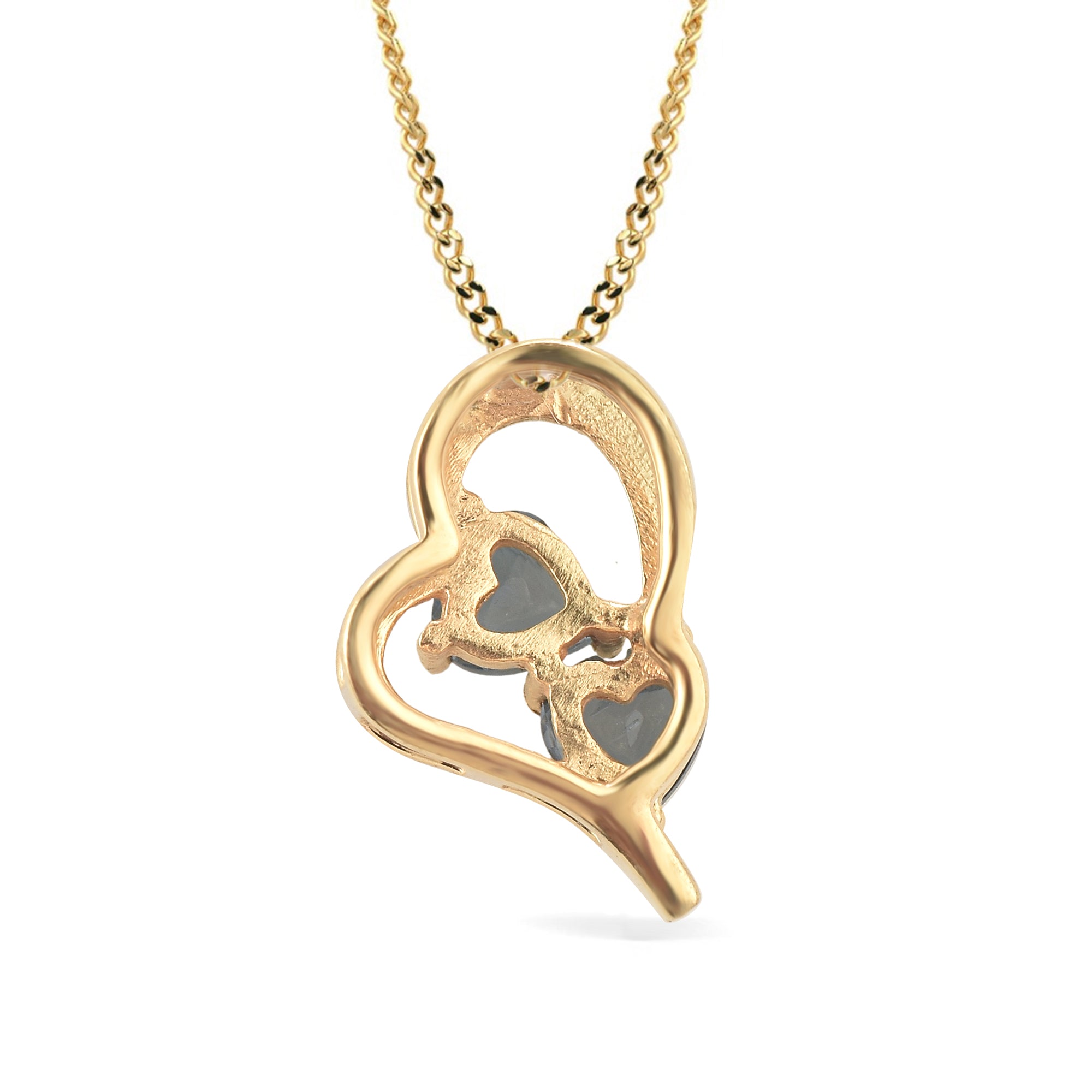London Blue Topaz Heart Pendant with Prong Setting