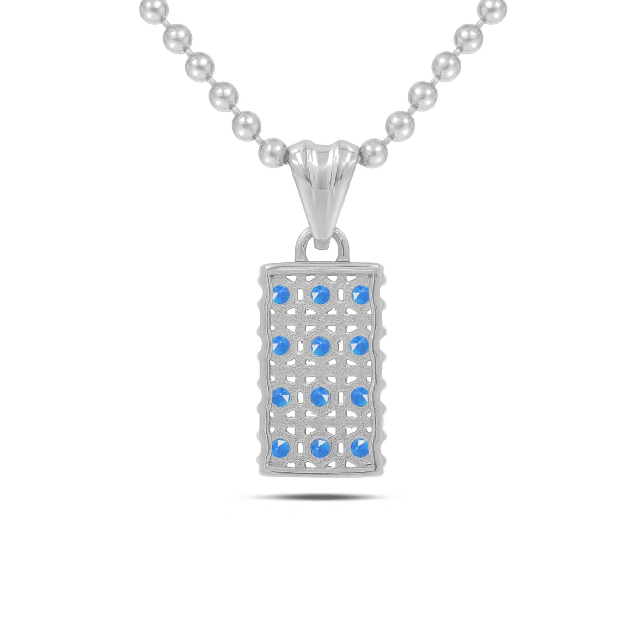 Neon Apatite Round Pendant with Prong Setting
