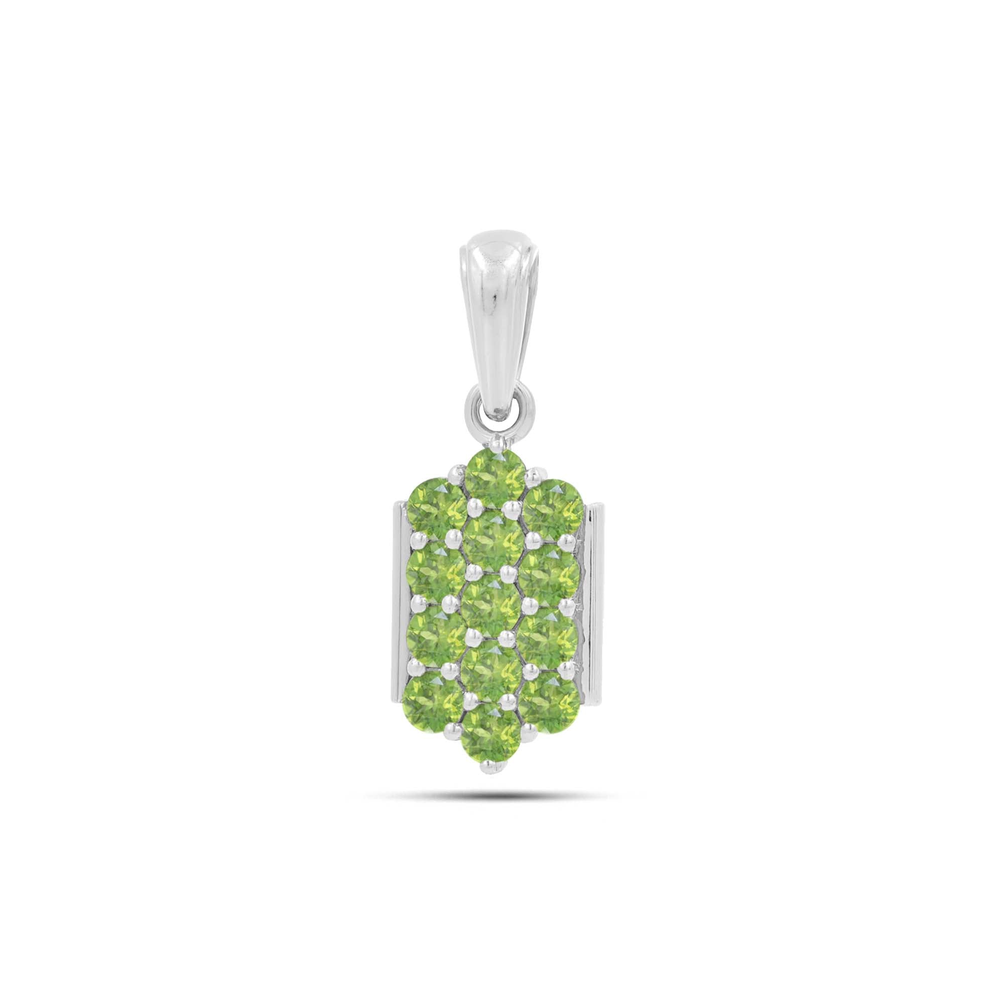 Peridot Round Pendant with Prong Setting
