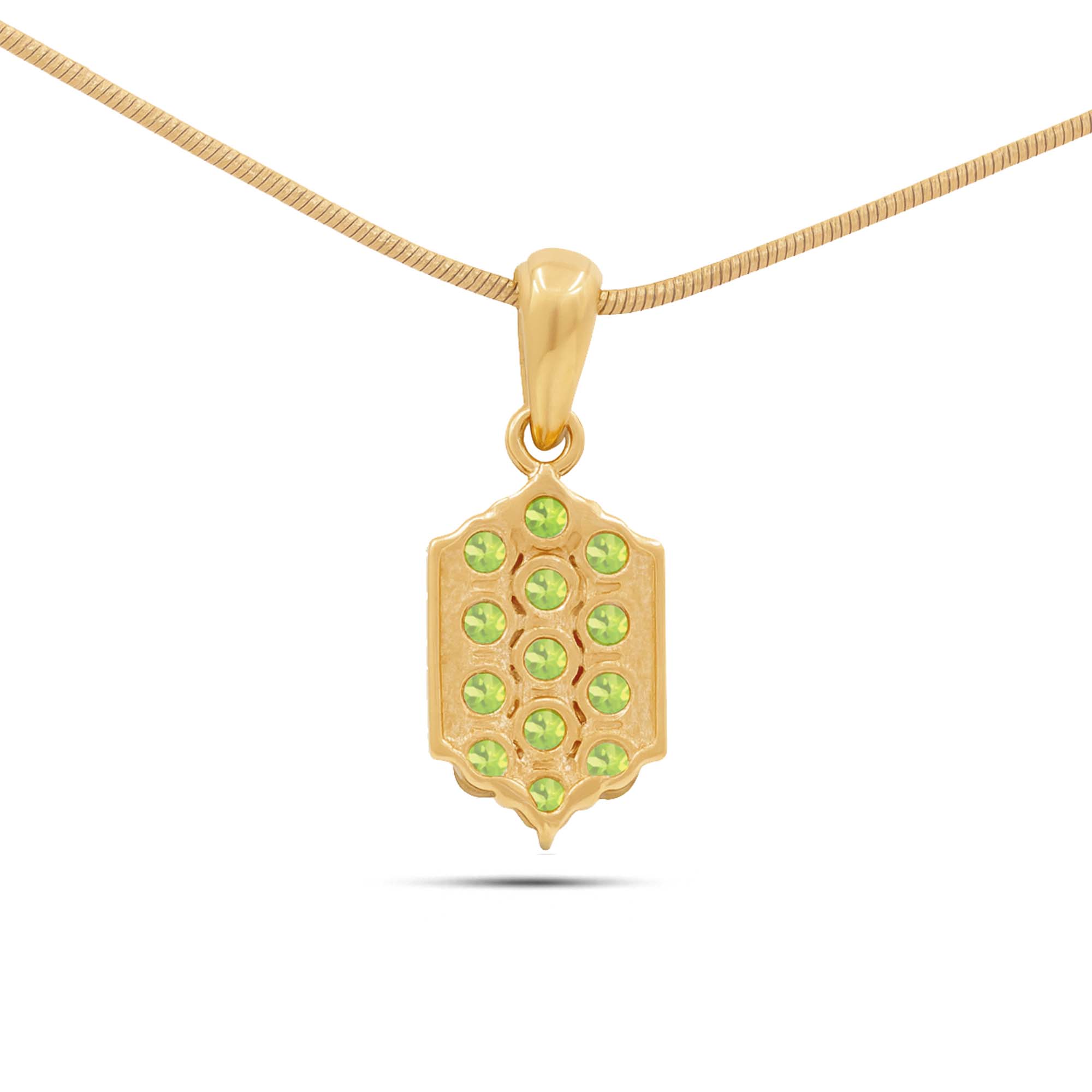 Peridot Round Pendant with Prong Setting