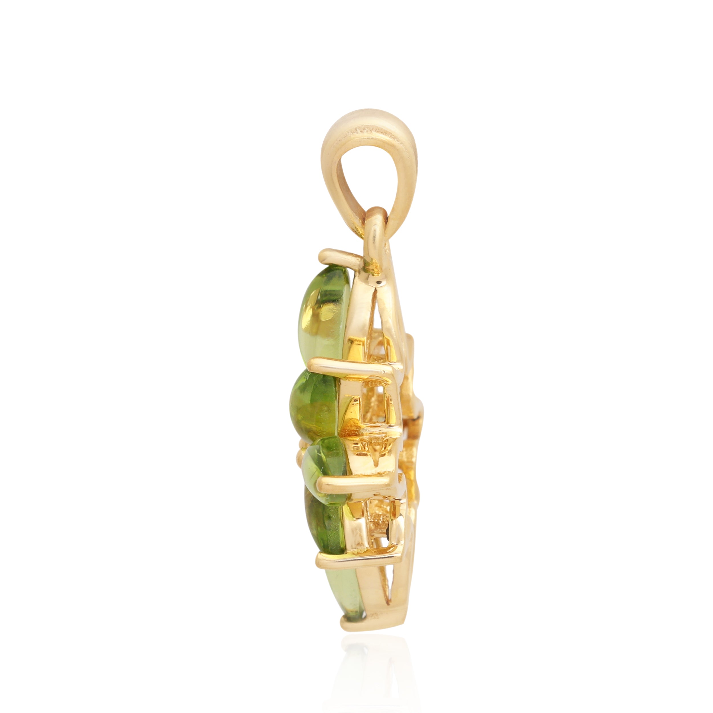 Peridot Marquise Pendant with Prong Setting