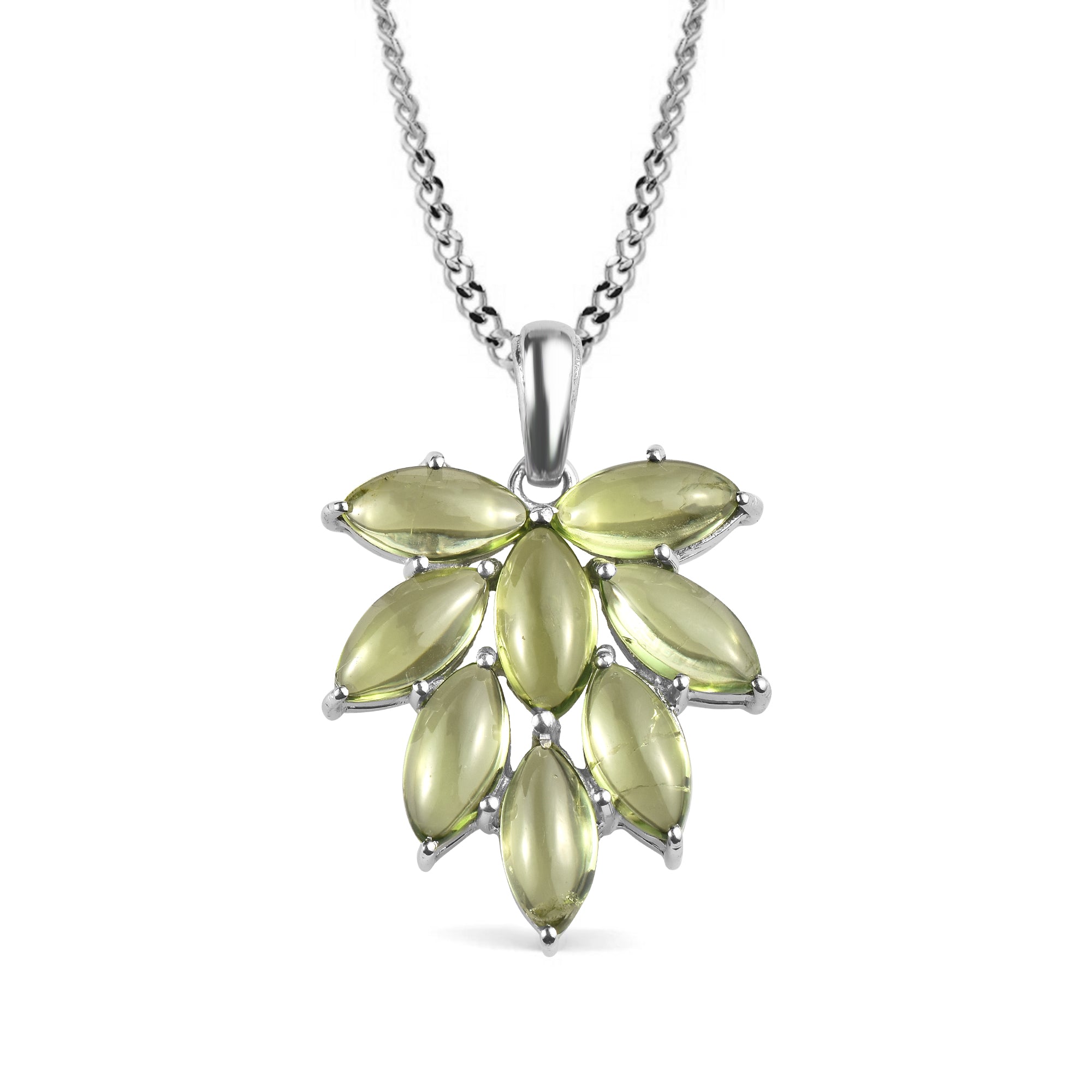 Peridot Marquise Pendant with Prong Setting