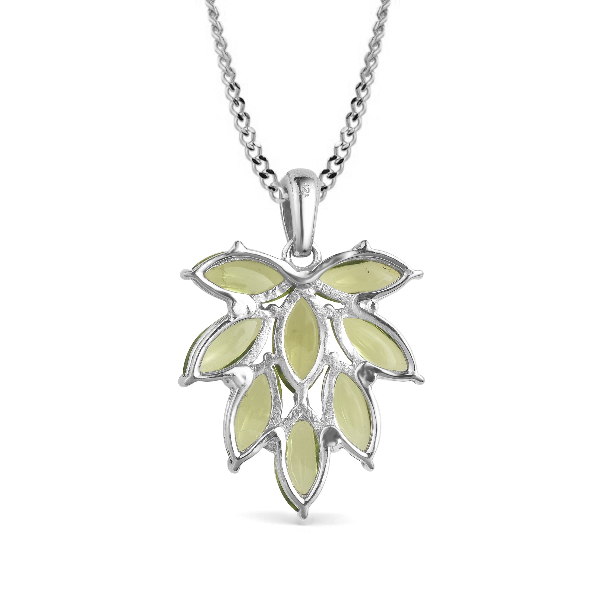 Peridot Marquise Pendant with Prong Setting