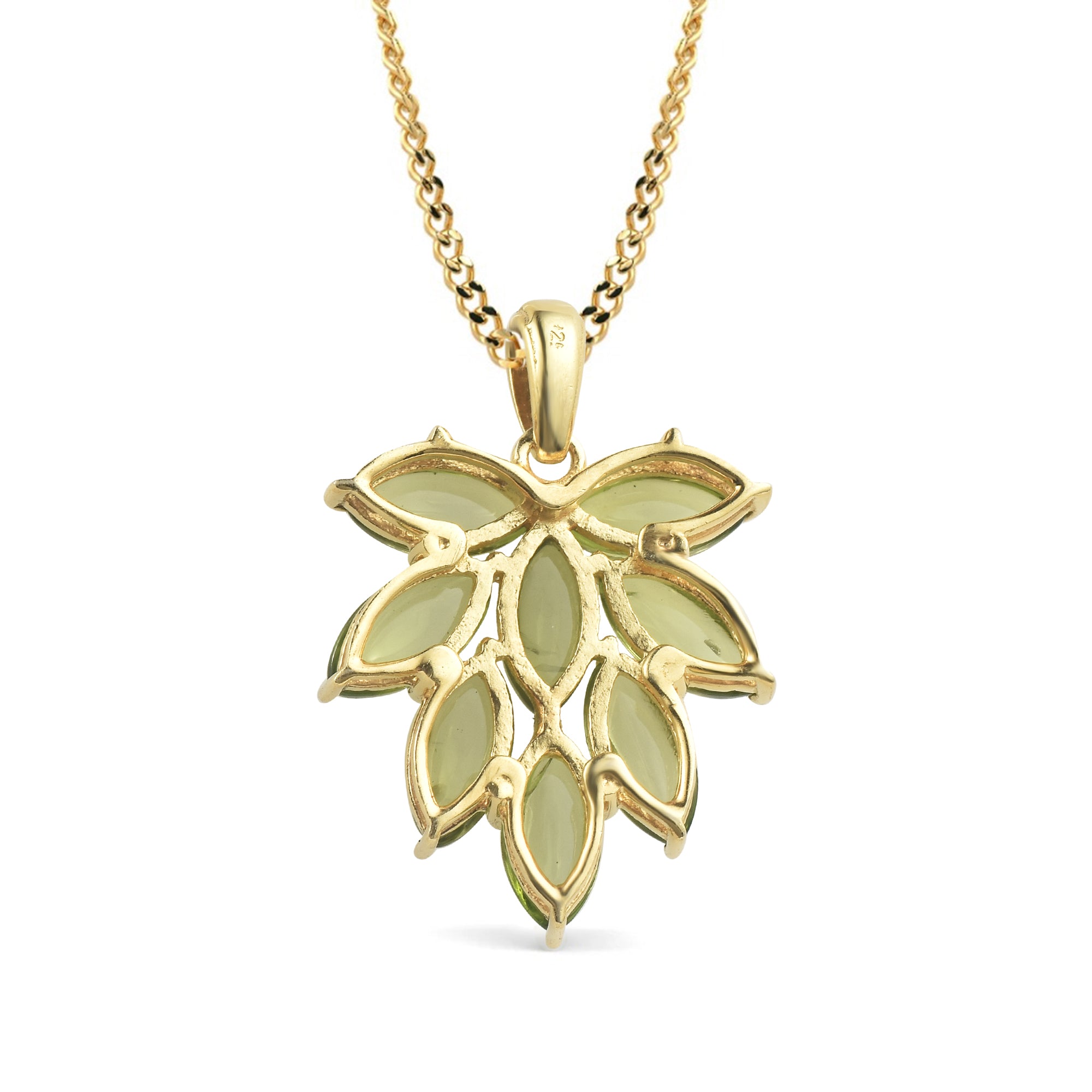Peridot Marquise Pendant with Prong Setting