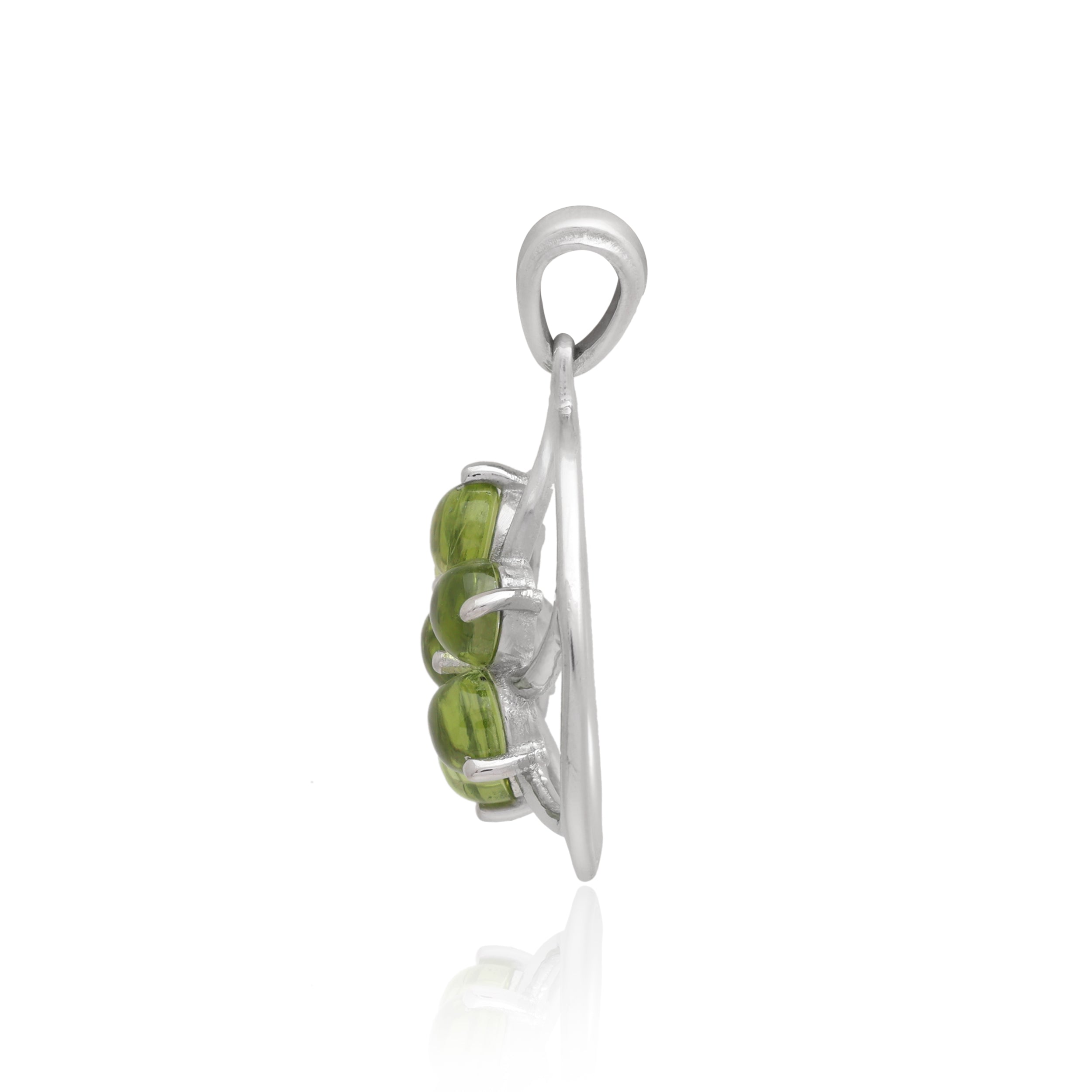 Peridot Round Pendant with Prong Setting