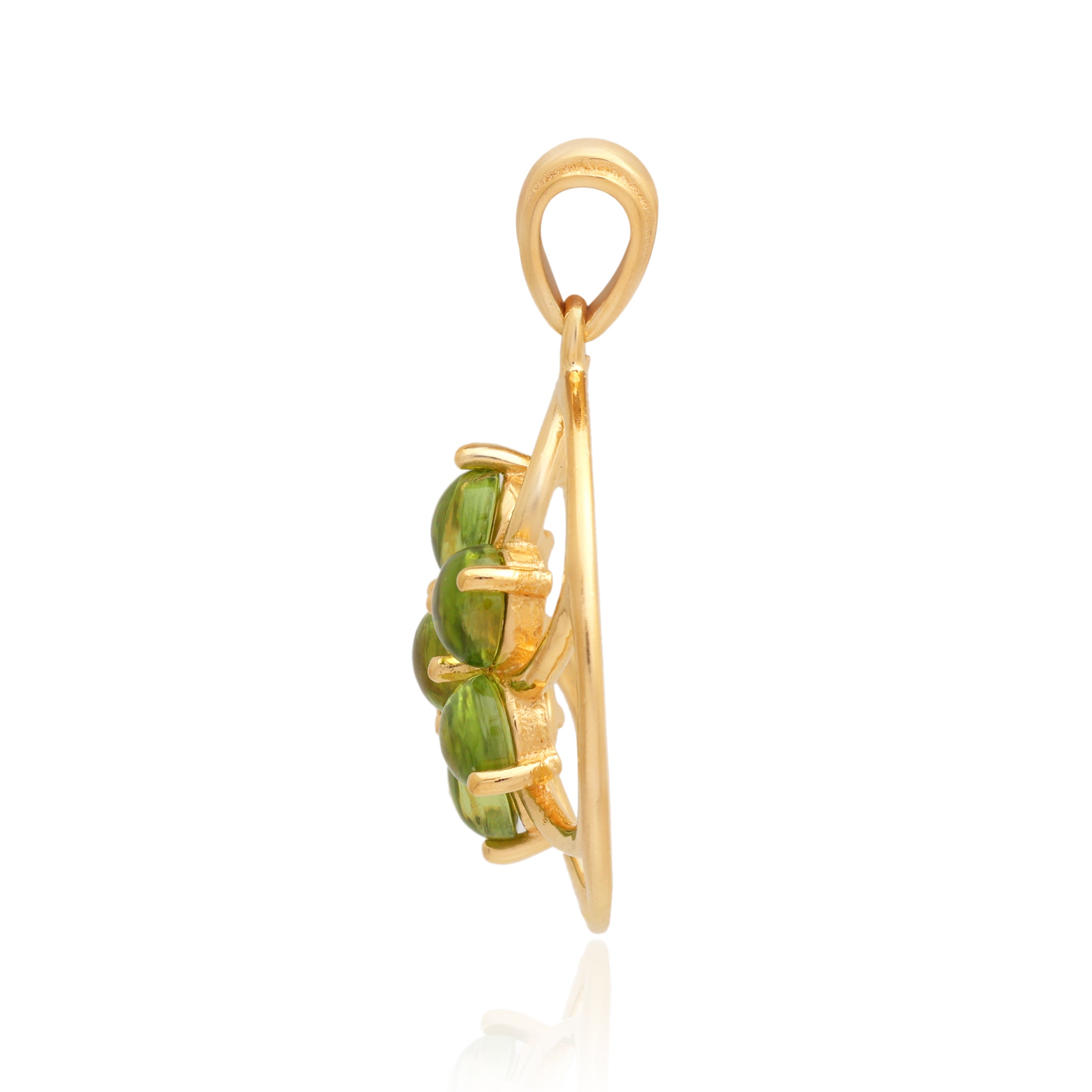 Peridot Round Pendant with Prong Setting