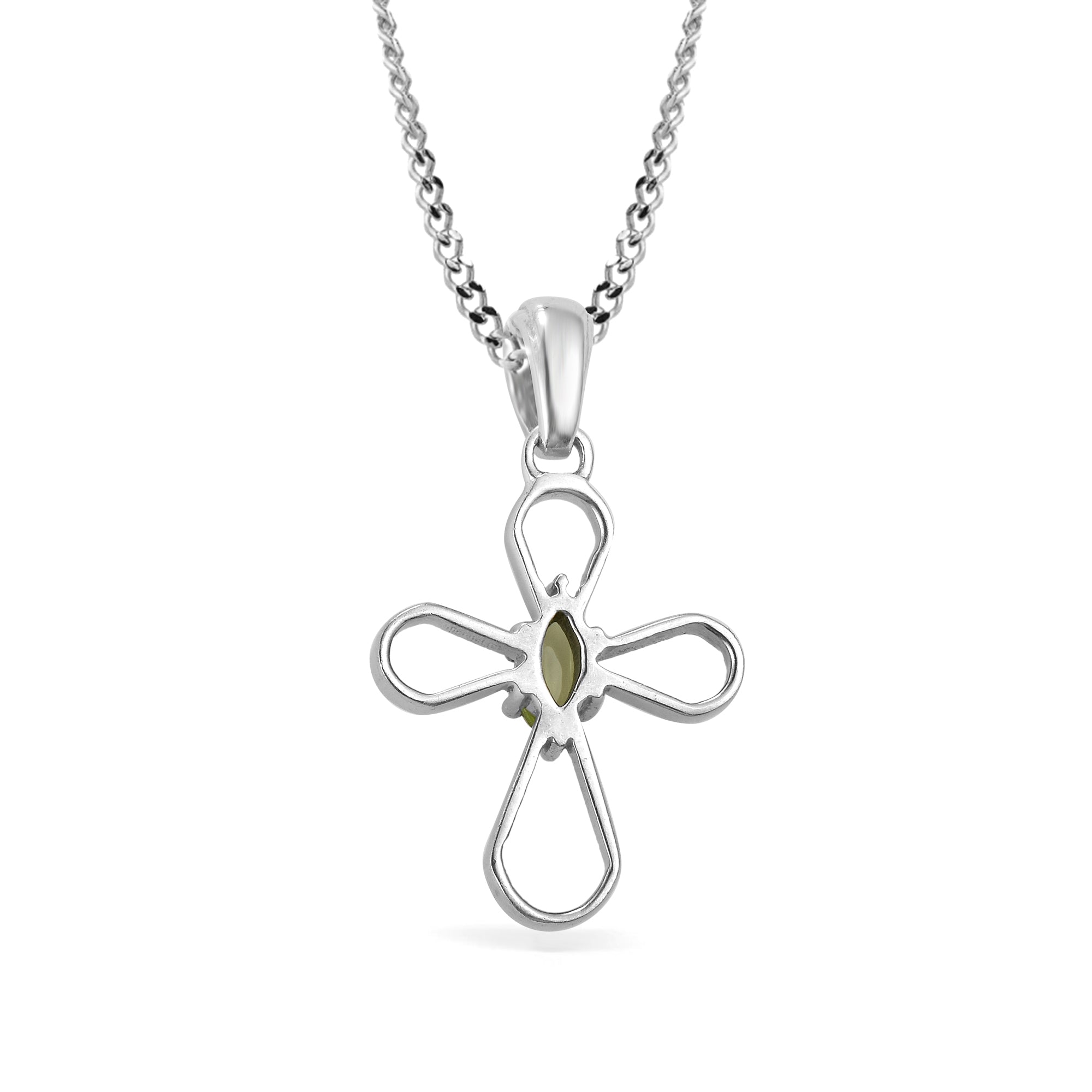 Peridot Marquise Pendant with Prong Setting